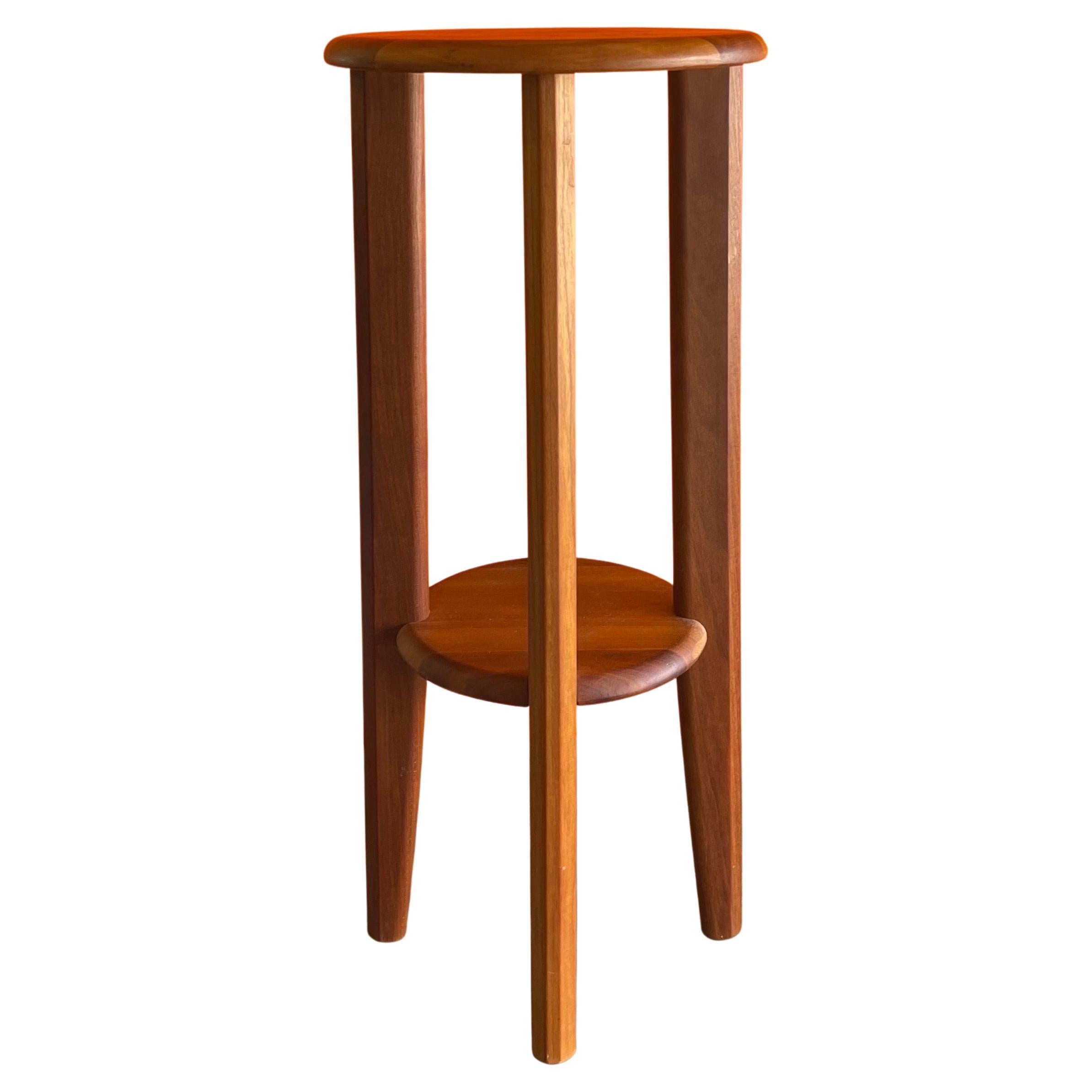 Danish Modern Petite Teak Side Table / Plant Stand by Ansbarger Mobler For Sale 7