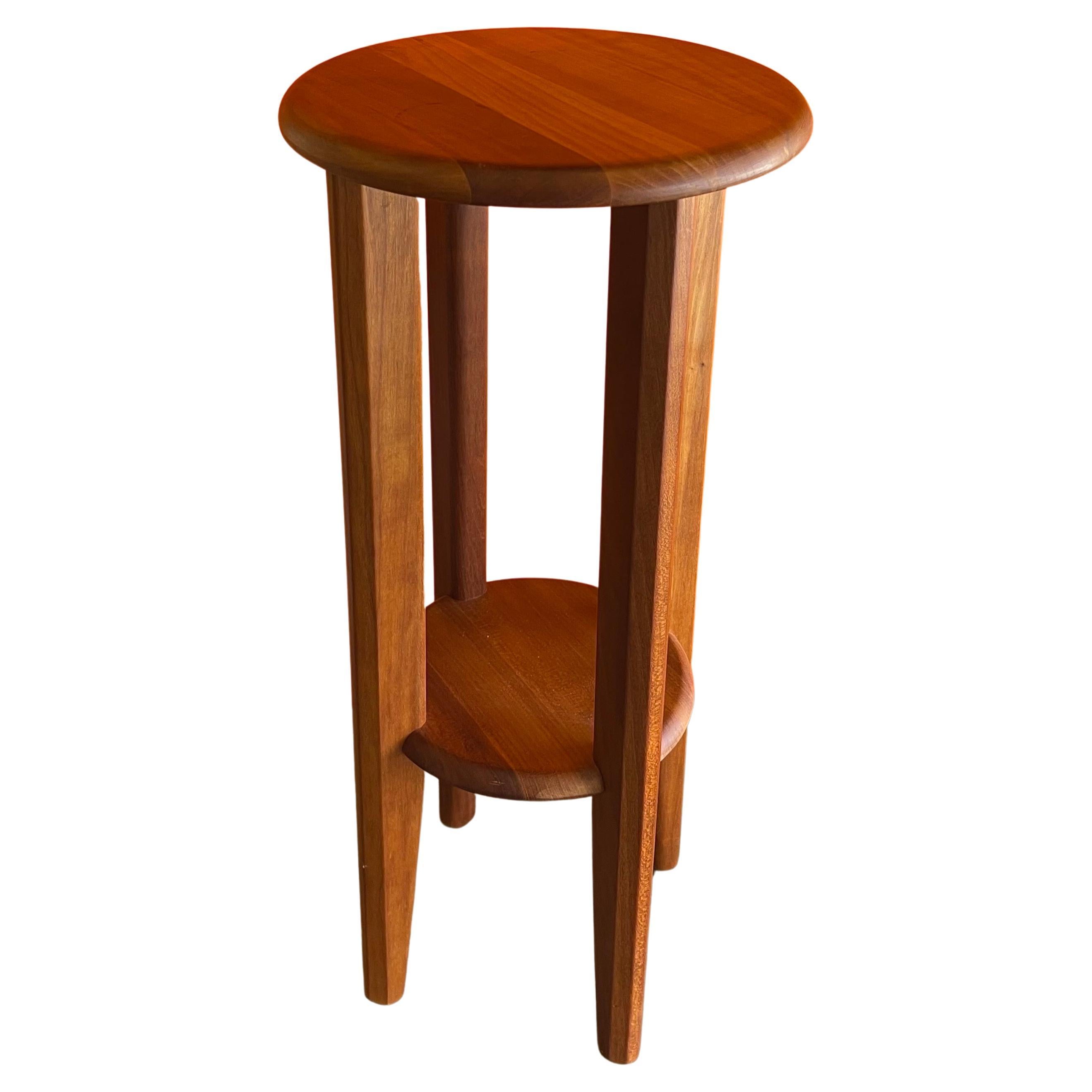 Danish Modern Petite Teak Side Table / Plant Stand by Ansbarger Mobler For Sale