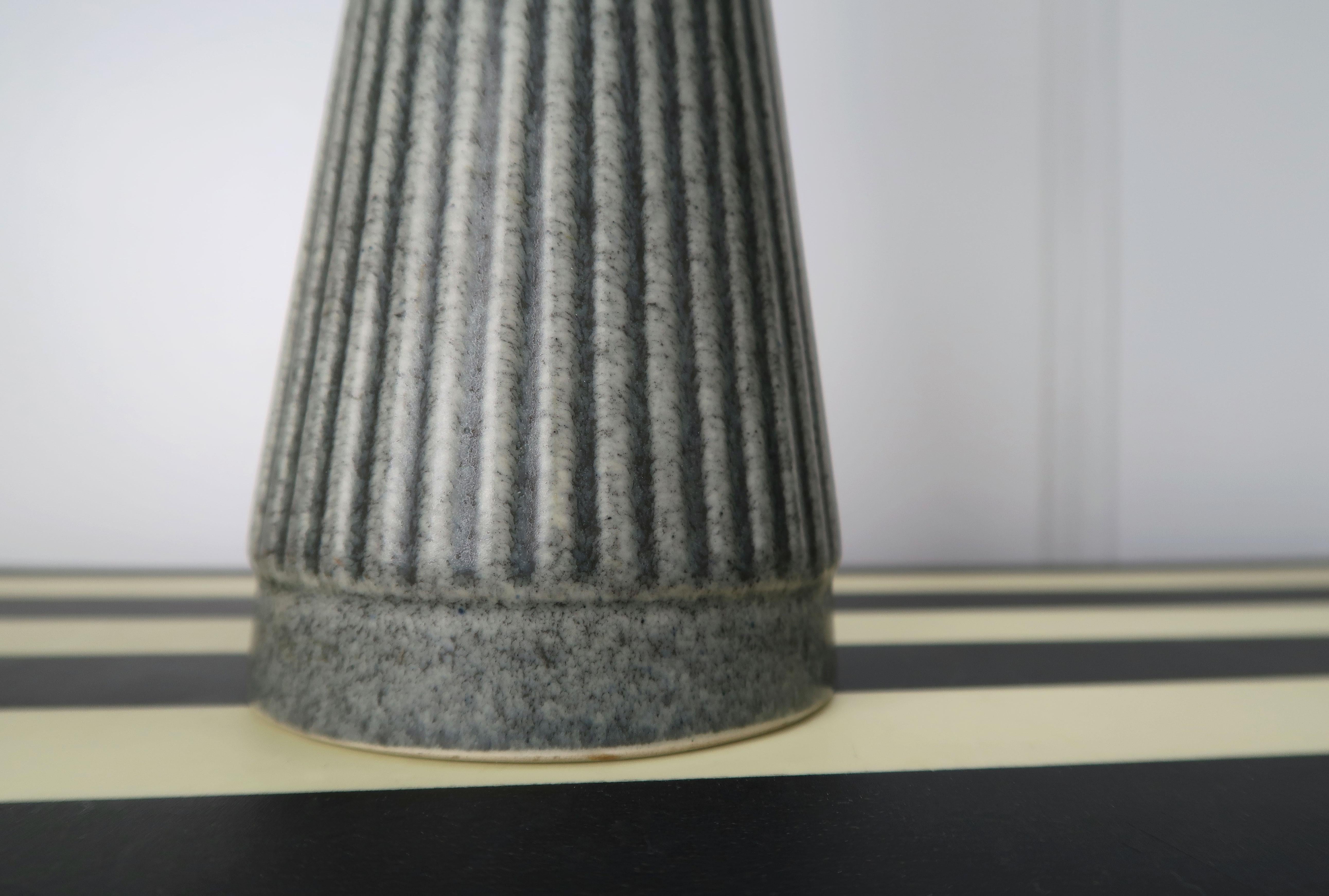 20th Century Søholm Danish Modern Pewter Green Ceramic Table Lamp, 1960s For Sale