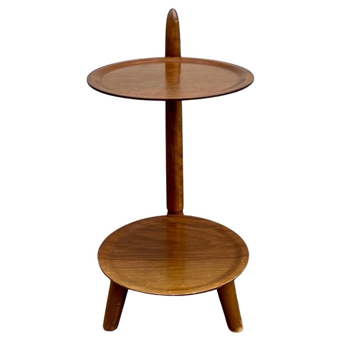 Danish Modern Phallic Walnut Tray Table by Edmund Jørgensen, 1950s
