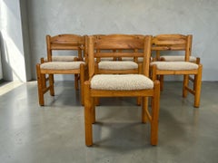 Moderne dänische Kiefer-Esszimmerstühle im Stil von Rainer Daumiller, 1970er Jahre, 8-teilig