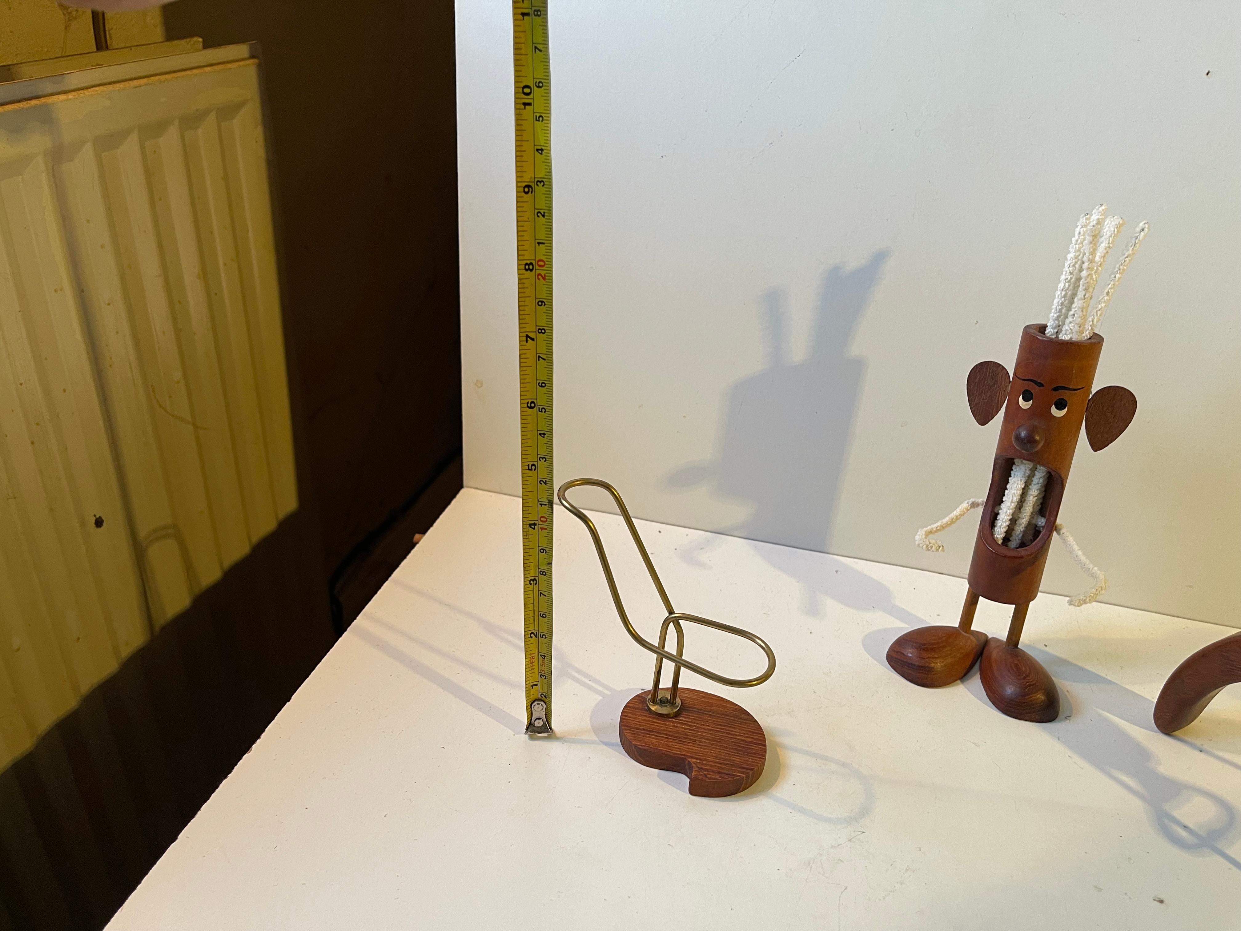Mid-20th Century Danish Modern Pipe Troll, Lobster and Pipe Rest in Teak, 1960s, Set of 3 For Sale