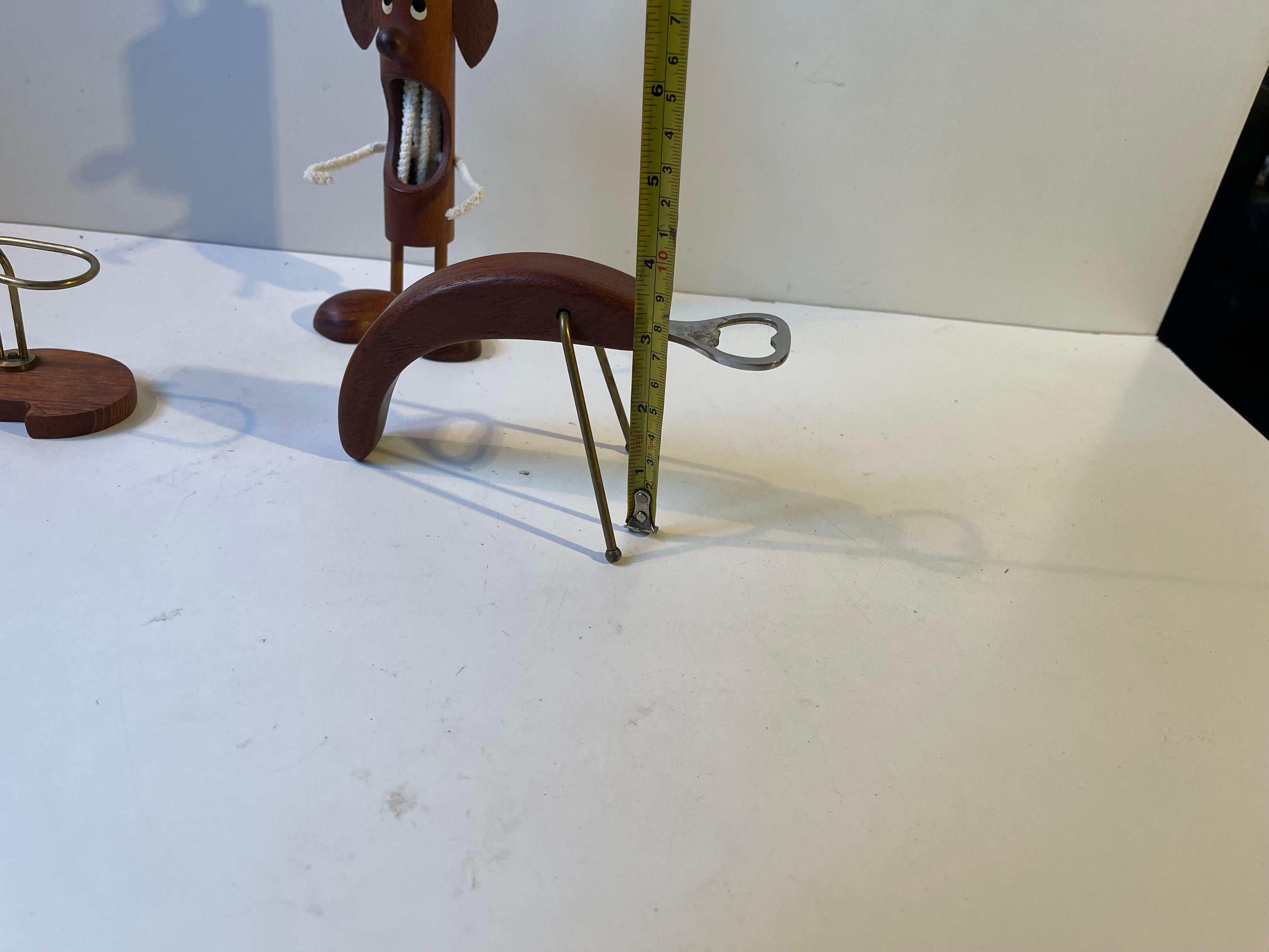 Danish Modern Pipe Troll, Lobster and Pipe Rest in Teak, 1960s, Set of 3 For Sale 1