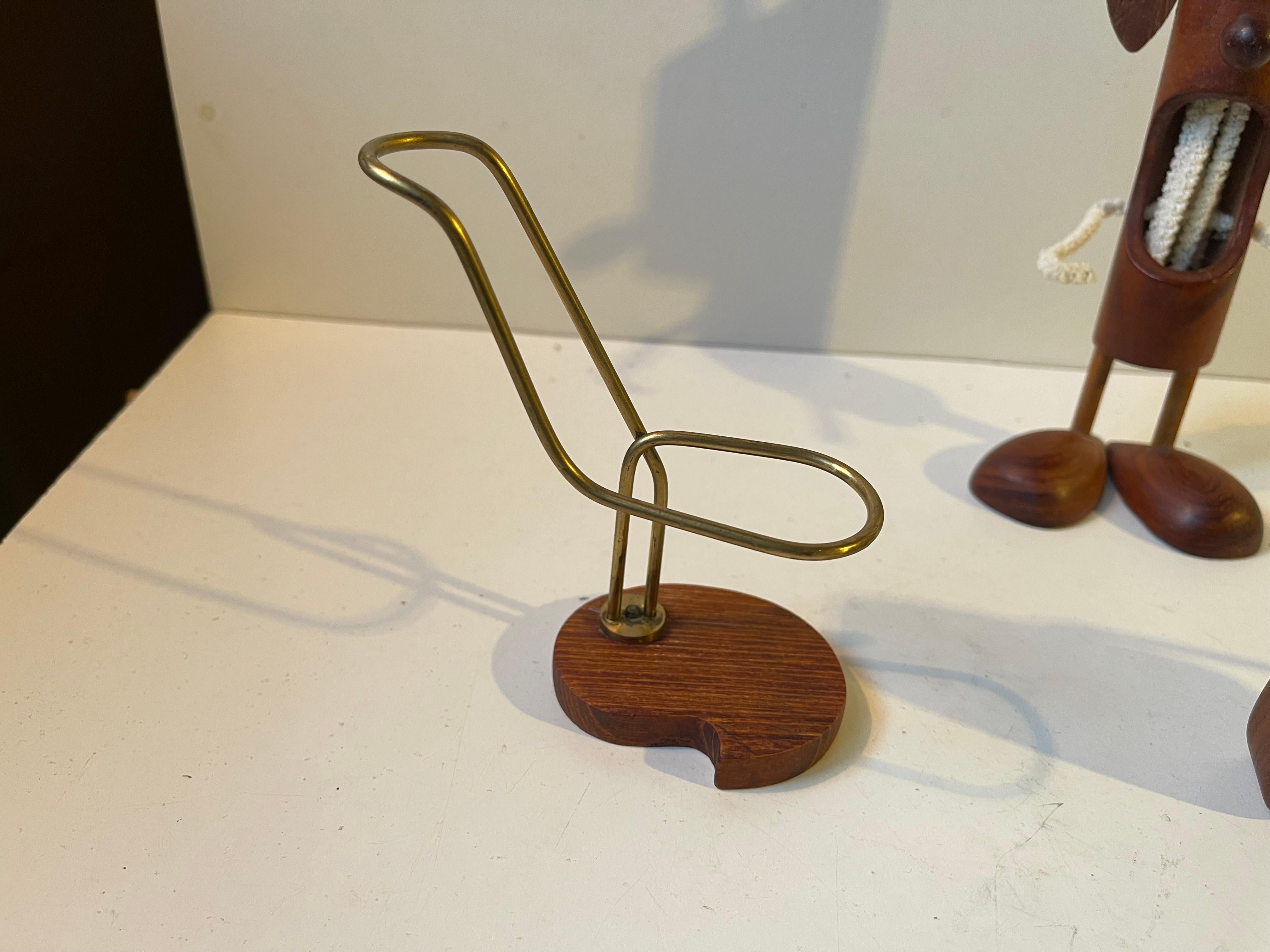 Danish Modern Pipe Troll, Lobster and Pipe Rest in Teak, 1960s, Set of 3 For Sale 2
