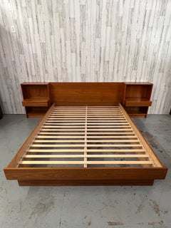 Danish Modern Platform Bed & Nightstands- Queen Size