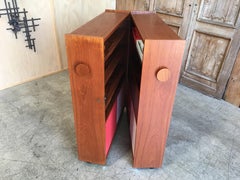 Danish Modern Portable Bar with Four Stools by Johannes Andersen