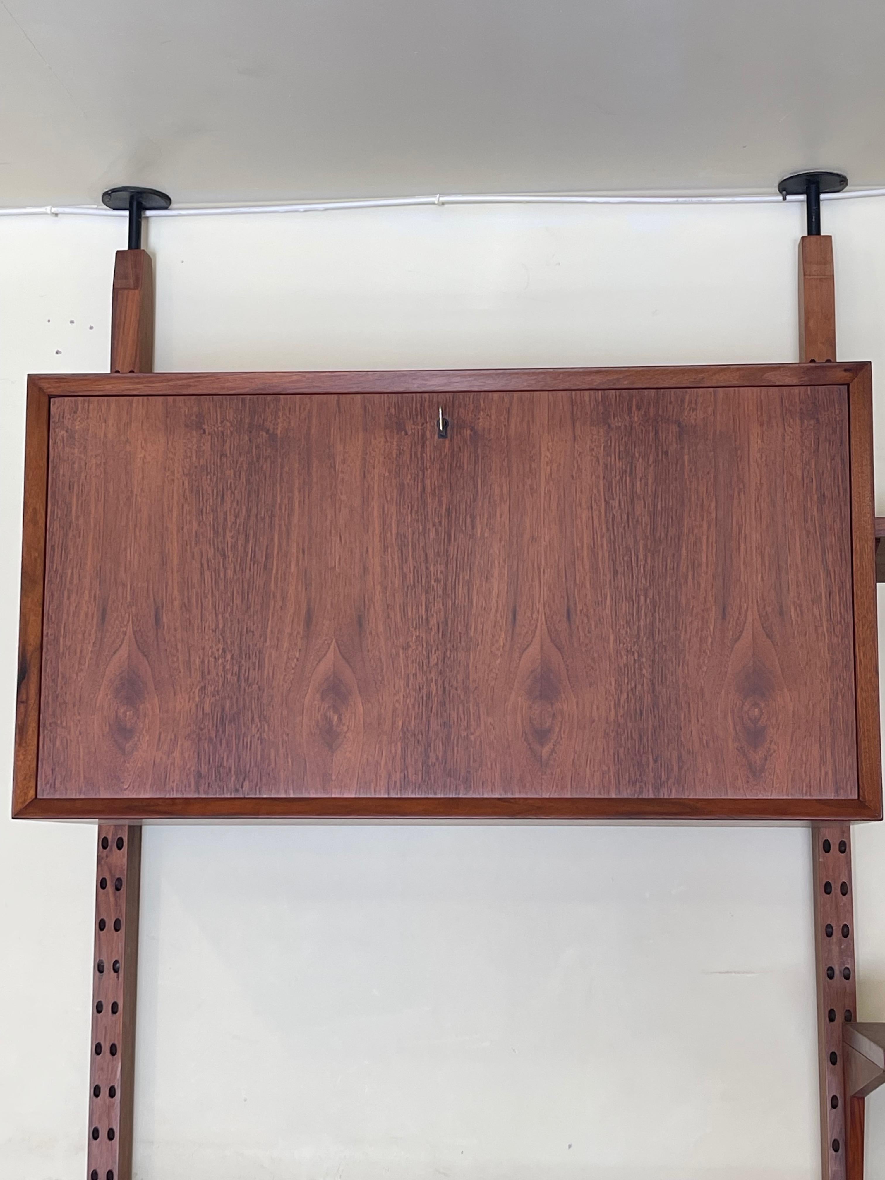Danish Modern Poul Cadovius Cado Tension Pole Floating Wall Unit Room Divider 8