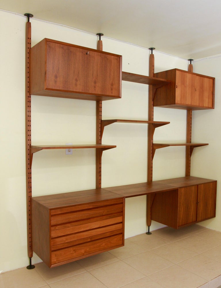 Danish Modern Poul Cadovius Cado Tension Pole Floating Wall Unit Room