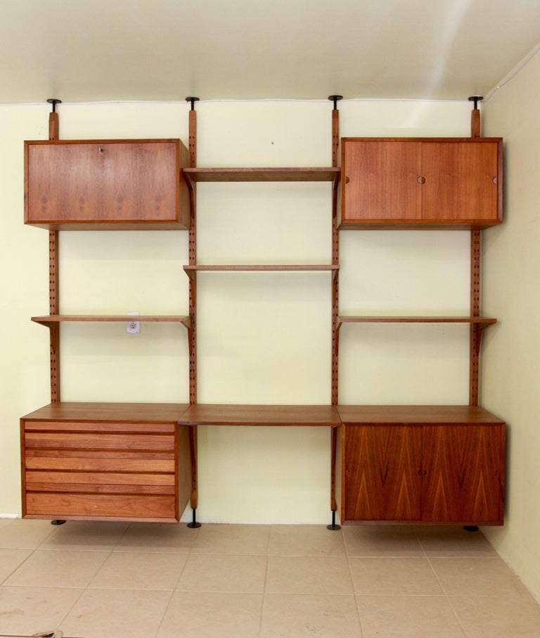Danish Modern Poul Cadovius Cado Tension Pole Floating Wall Unit Room ...