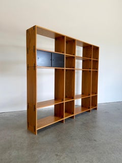 Danish Modern Poul Cadovius Cubex Pine Modular Wall Unit Shelving System 1960's