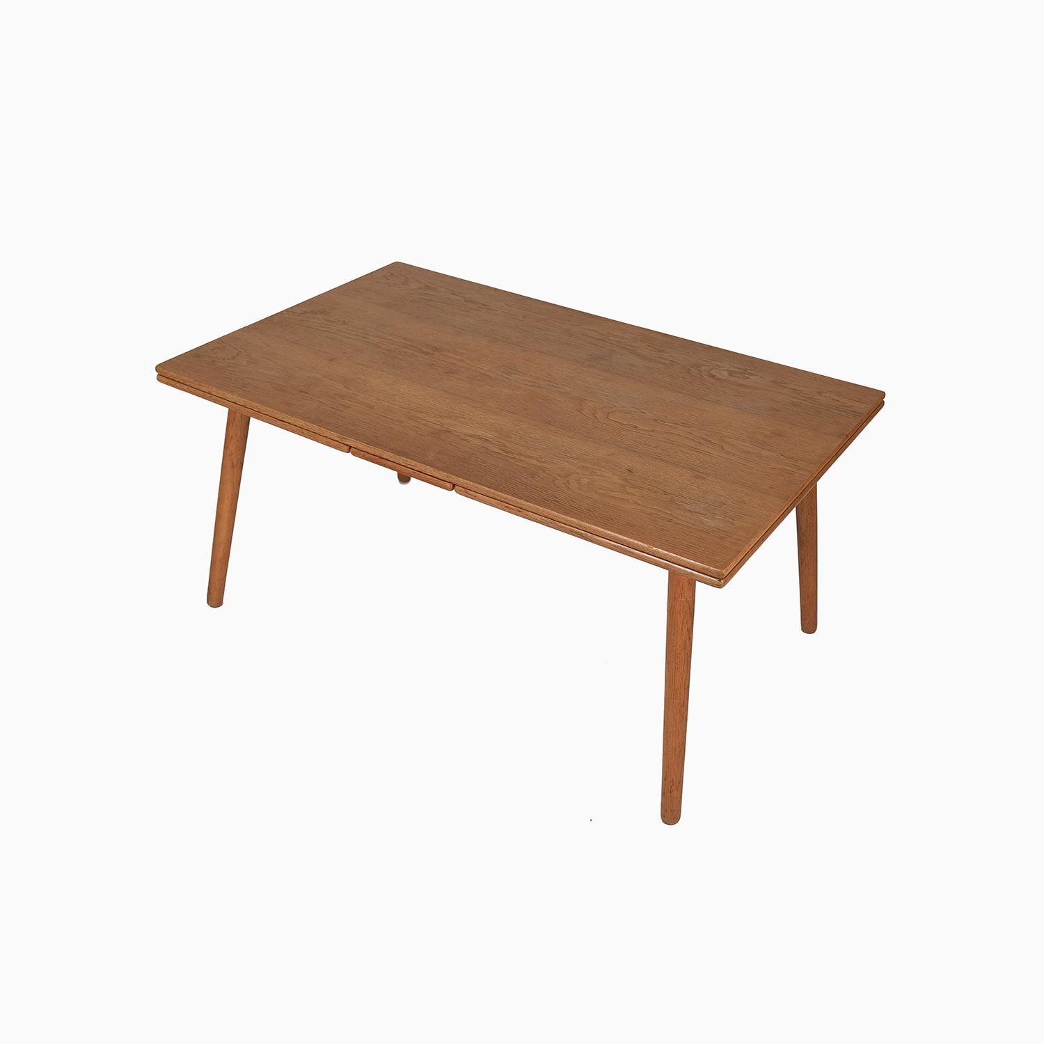 Scandinavian Danish Modern Poul Volther Oak Dining Table For Sale