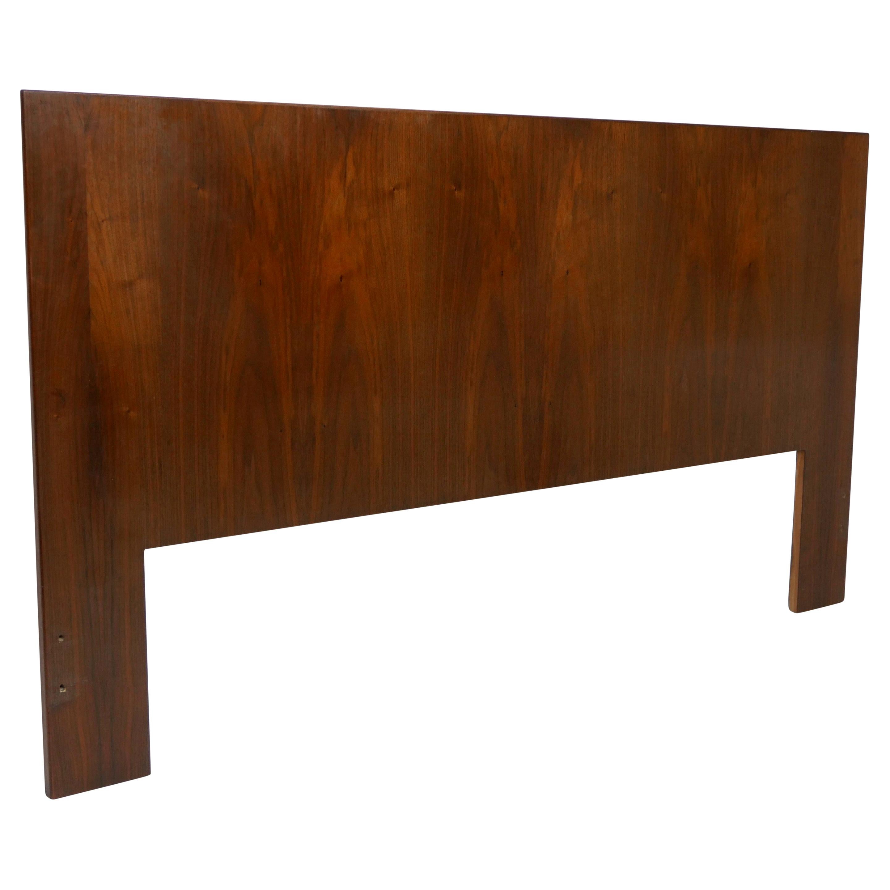 Danish Modern Queen Size Walnut Headboard