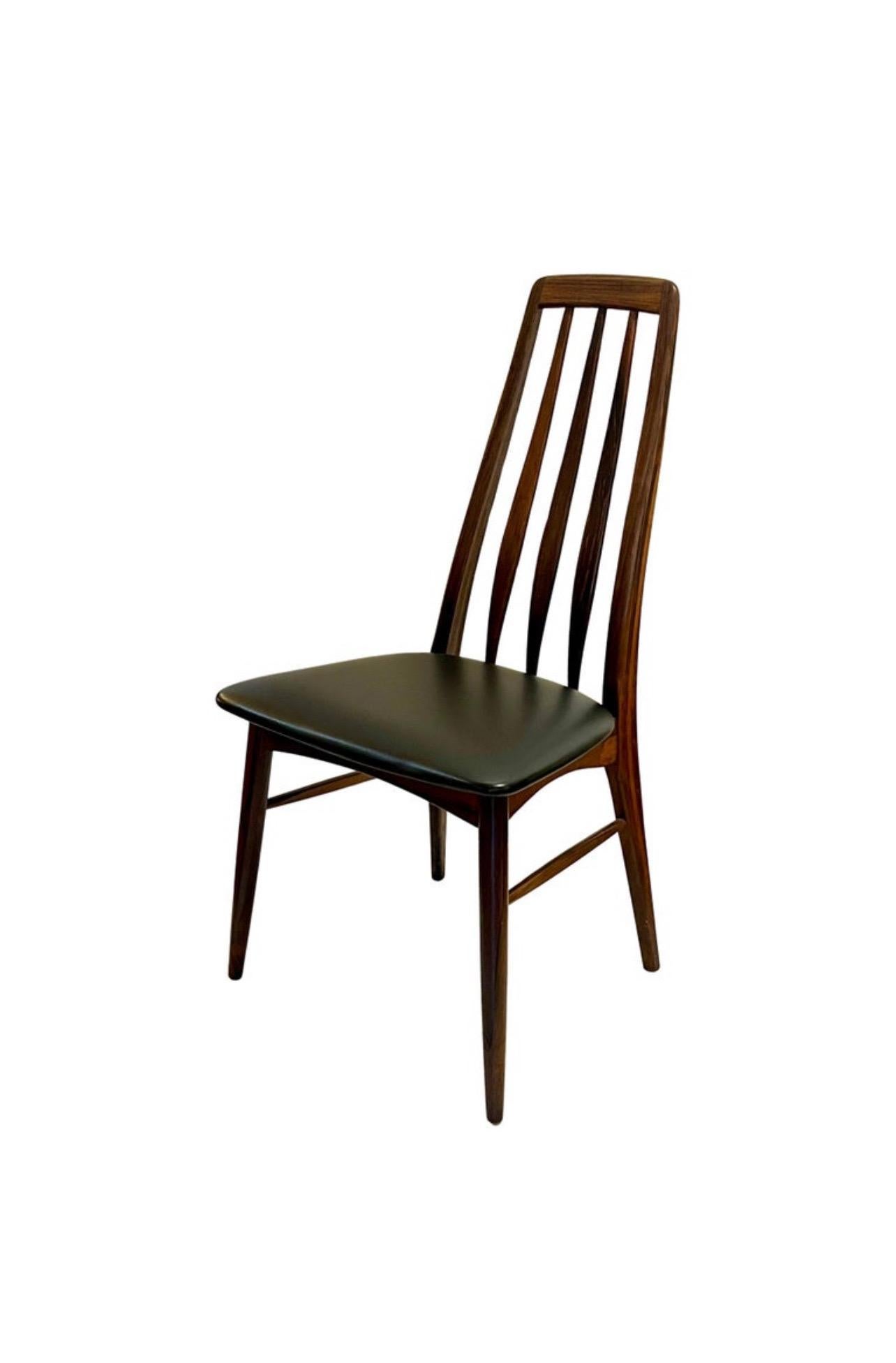 Scandinavian Modern Danish Modern Rare Dining Chair in Rosewood Model Eva 2 Avail. by Niels Koefoed For Sale