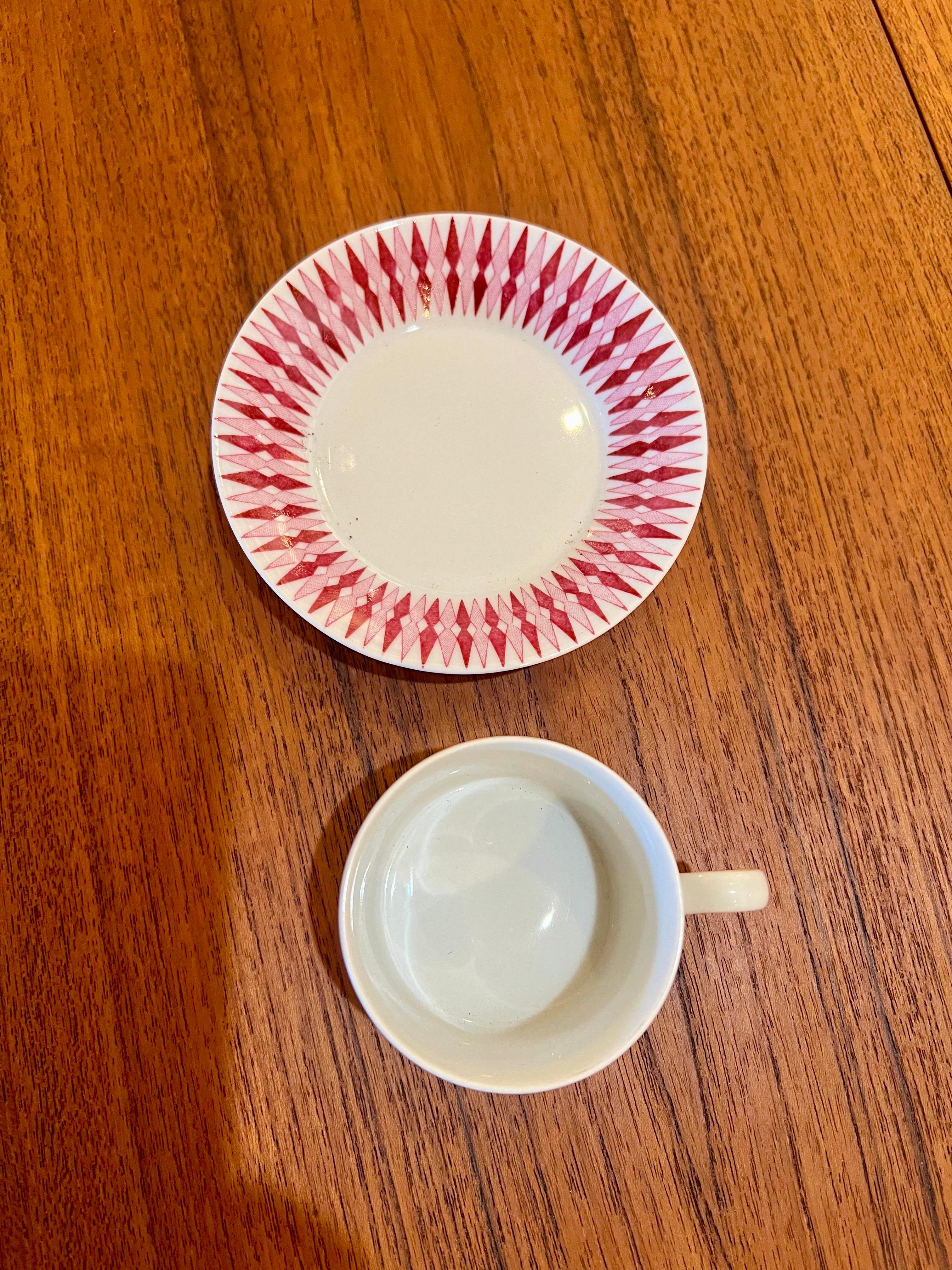 Finnish Danish Modern Rare espresso Cup & Saucer Set Revontuli For Arabia of Finland For Sale