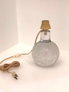 Danish Modern Rare Glass Bubble Table Lamp