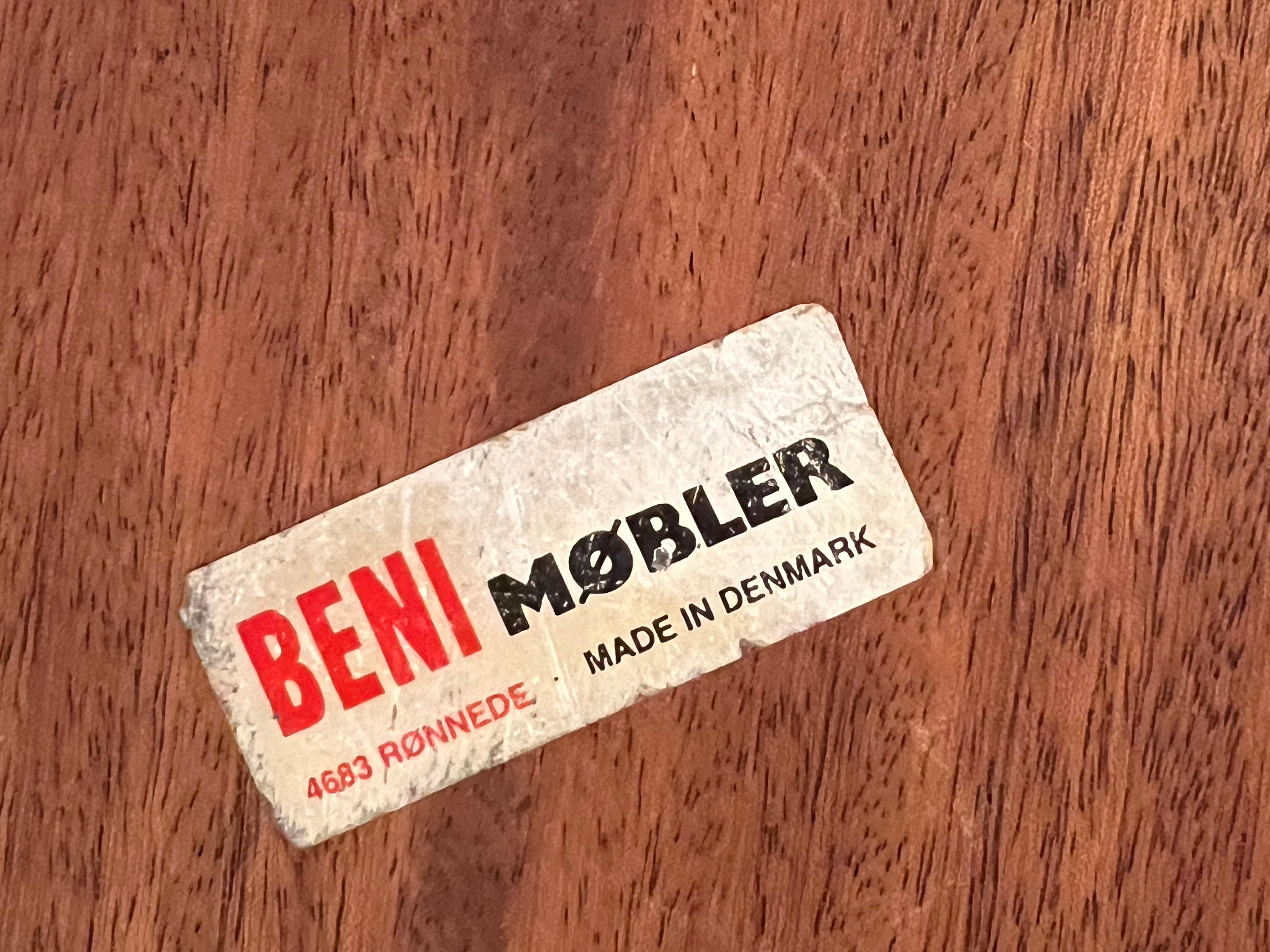 Cestino moderno danese in legno di palissandro di Beni Mobler, anni '70 in vendita 3