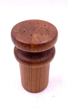Danish Modern Rare Salt & Pepper Shaker Teak Dansk Style