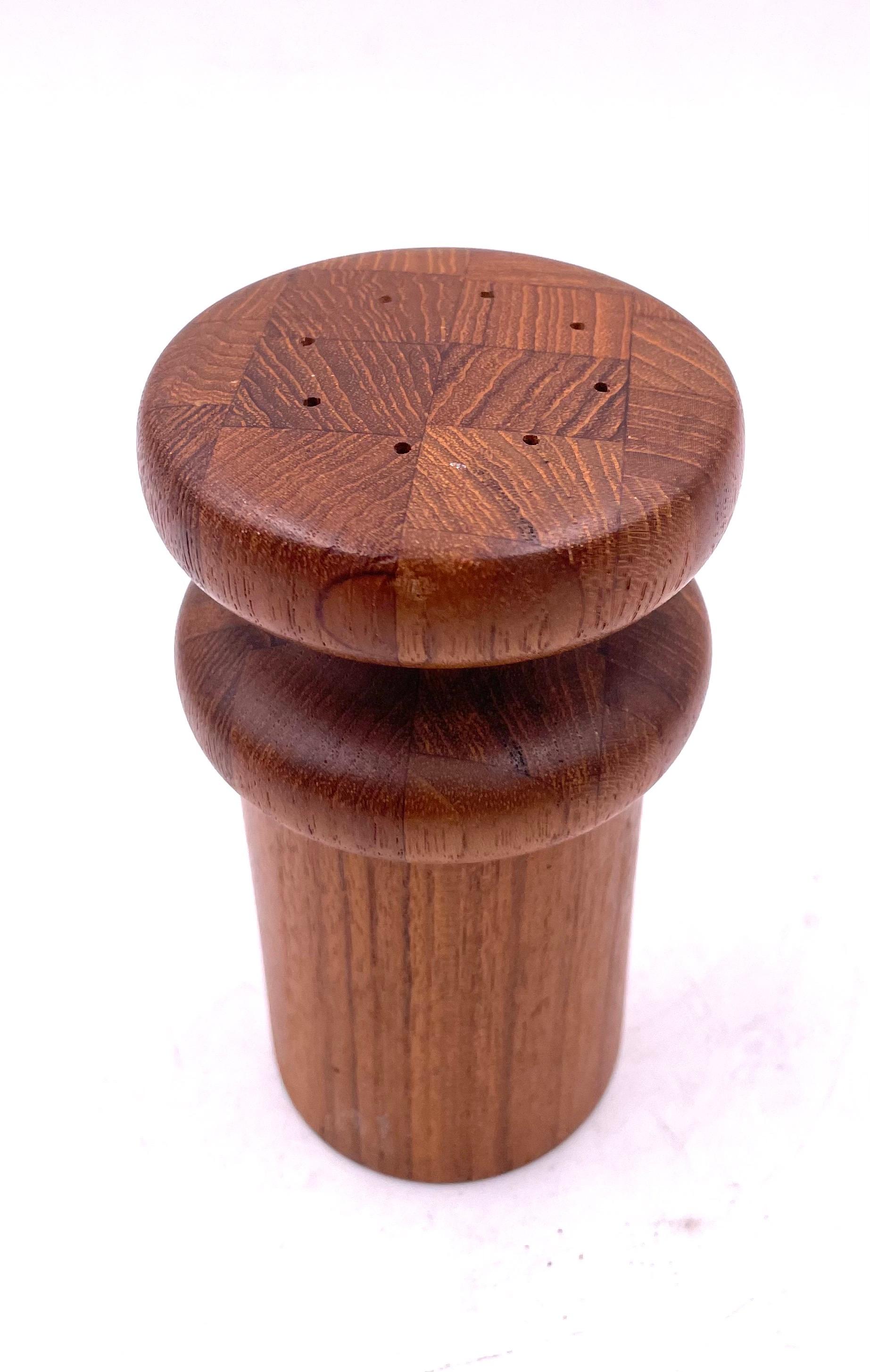 Danish Modern Rare Salt & Pepper Shaker Teak Dansk Style 1