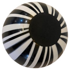 Danish Modern Rare Zebra Design Cathrineholm Enamelware Bowl