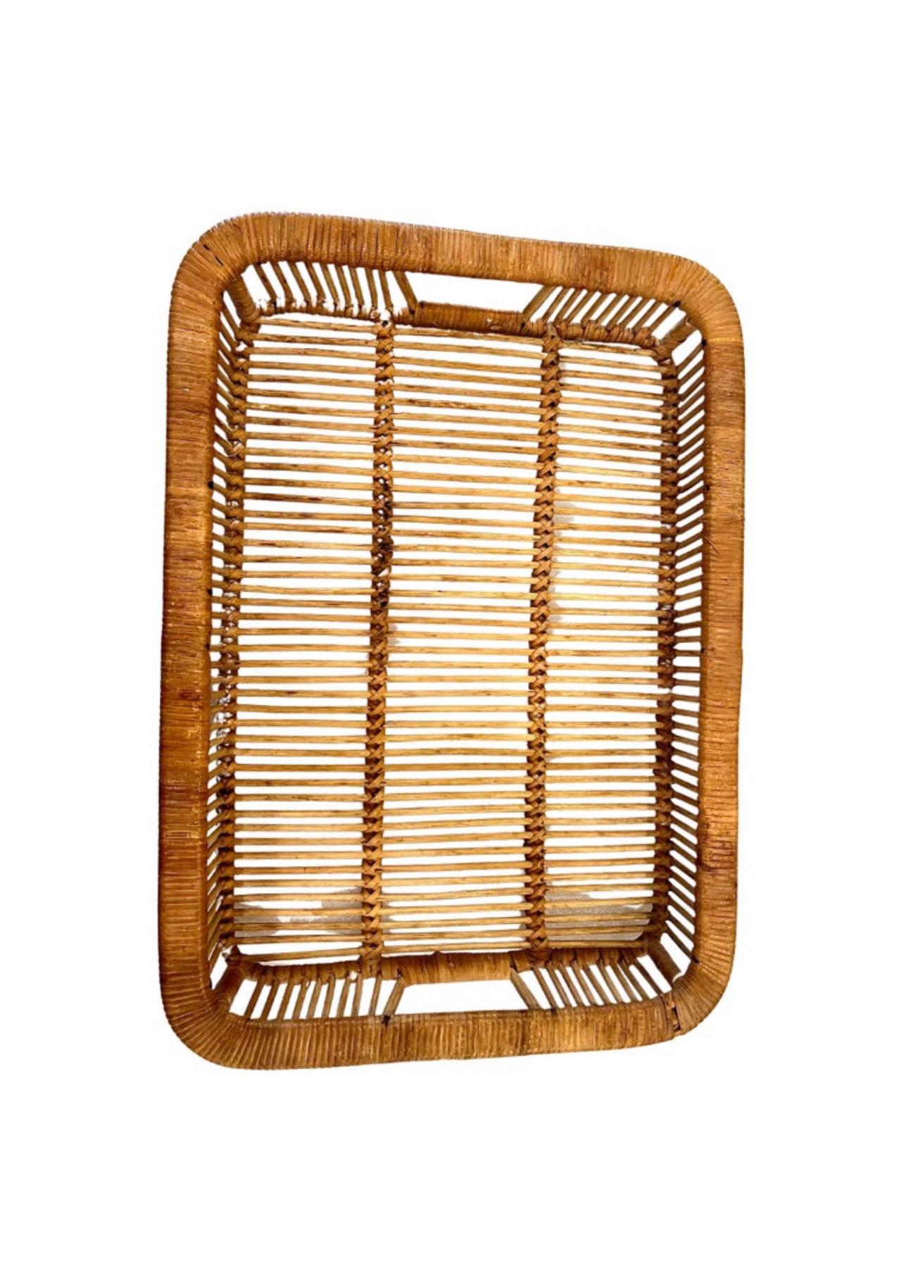 Scandinavian Modern Danish Modern Rattan Tray Made by Artek Finland