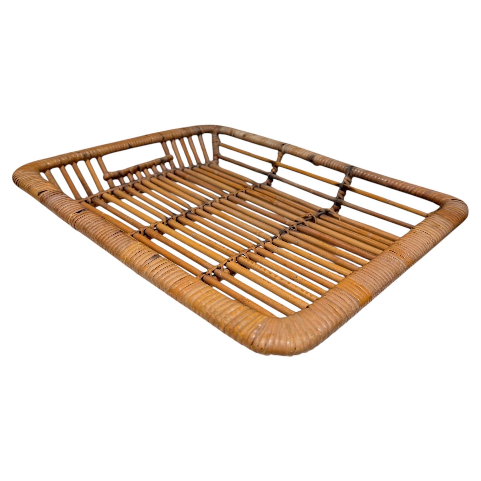 Danish Modern Rattan Tray Made by Artek Finland