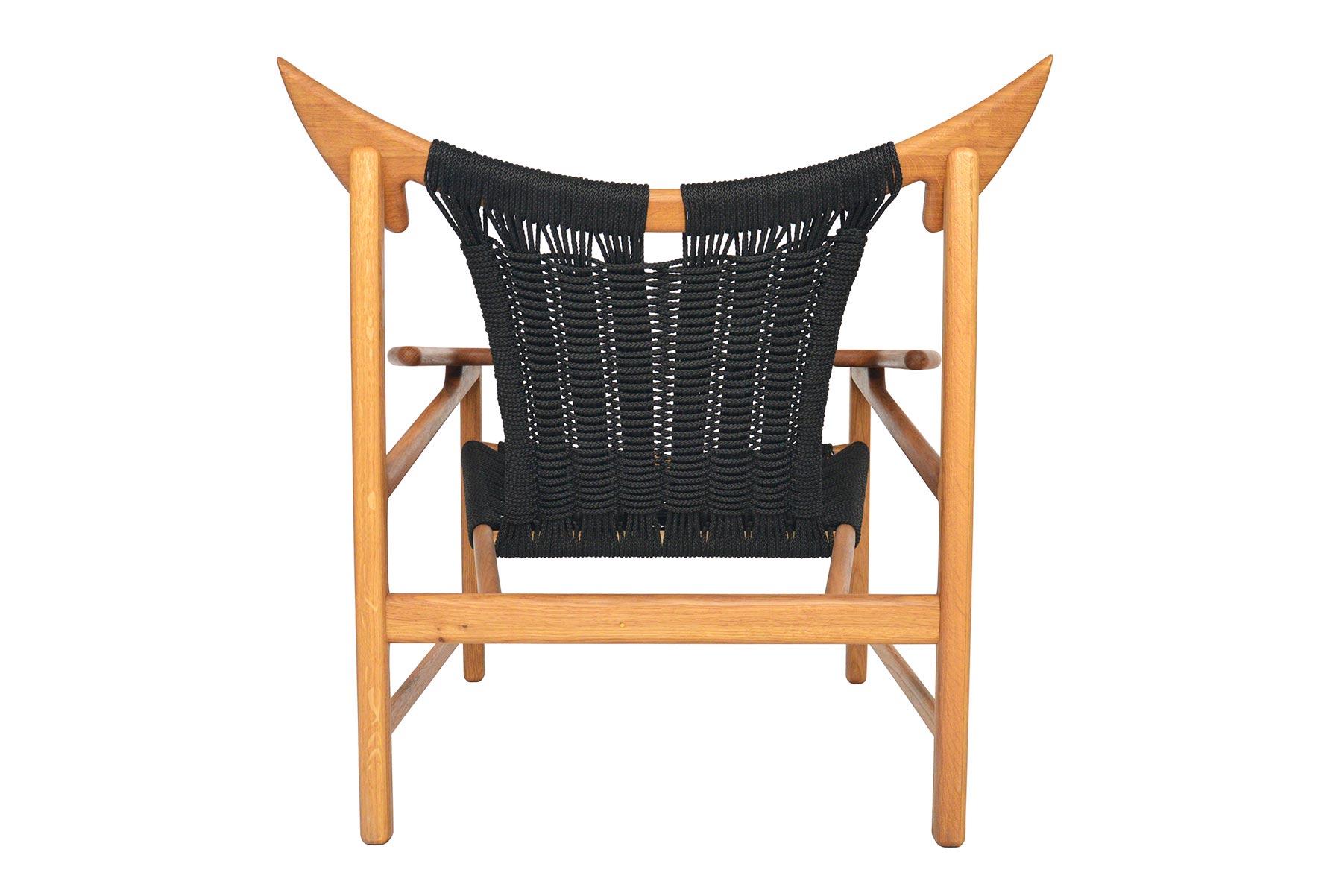 Fauteuil de salon moderne danois en chêne récupéré MG32 de Martin Godsk 3