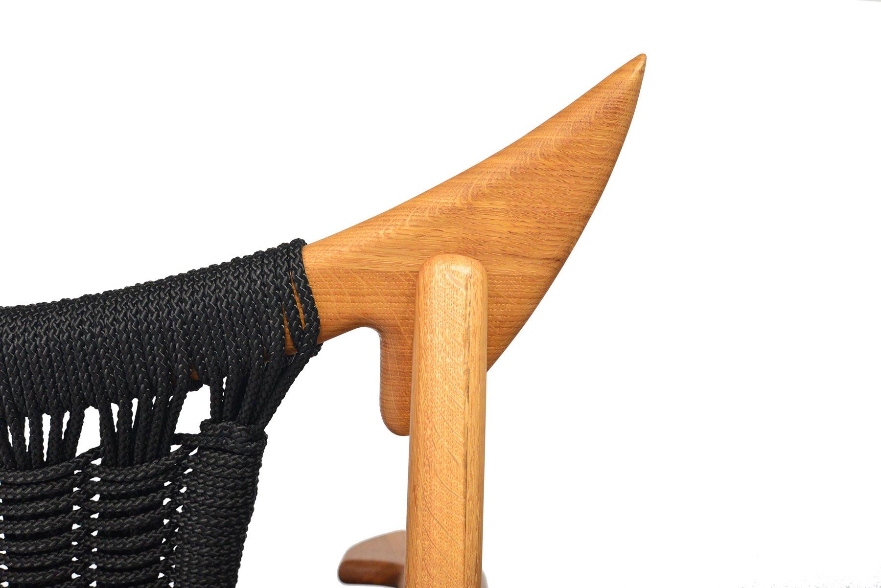 Fauteuil de salon moderne danois en chêne récupéré MG32 de Martin Godsk 4