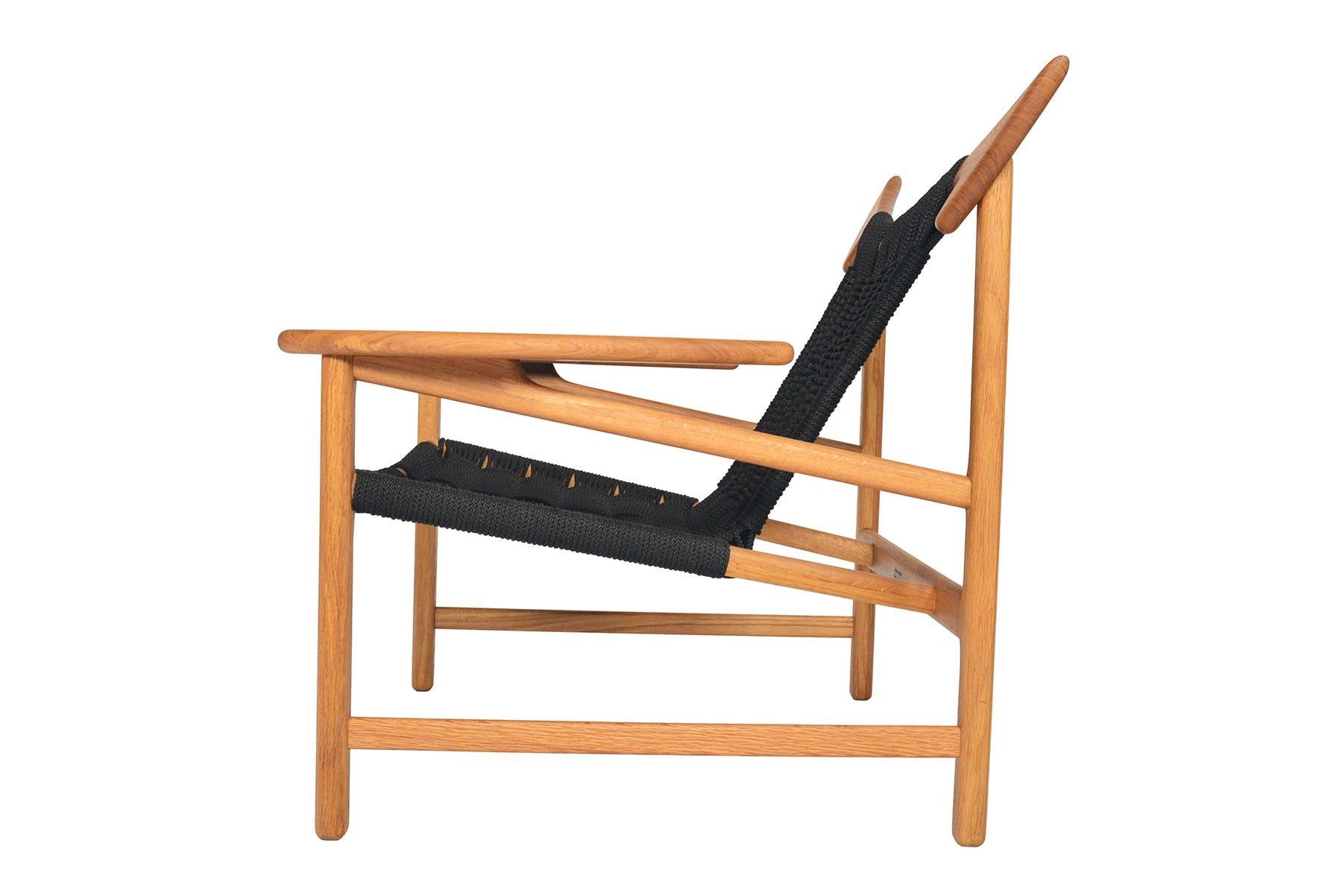 Fauteuil de salon moderne danois en chêne récupéré MG32 de Martin Godsk 5