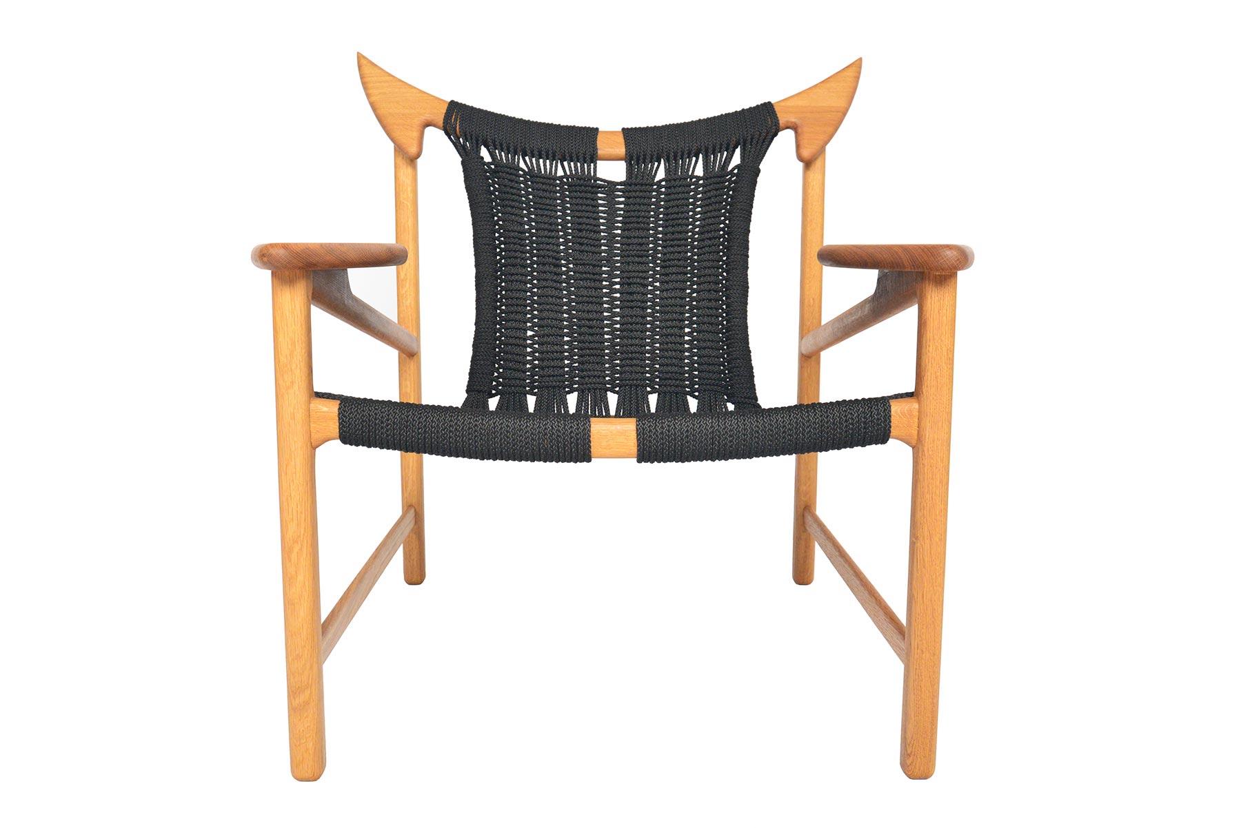 Fauteuil de salon moderne danois en chêne récupéré MG32 de Martin Godsk 9