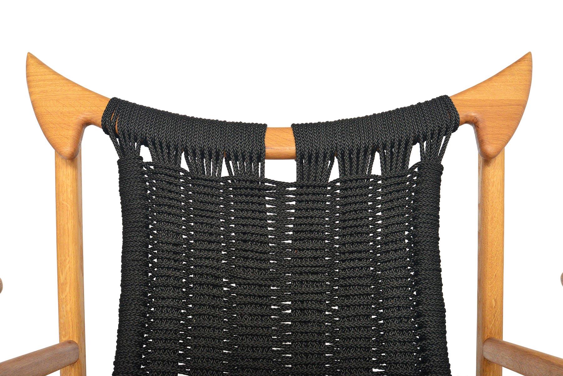 Fauteuil de salon moderne danois en chêne récupéré MG32 de Martin Godsk 10
