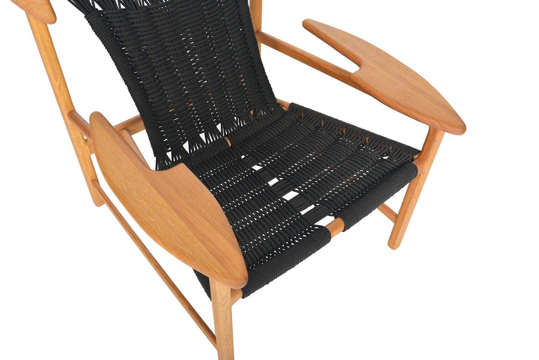 Fauteuil de salon moderne danois en chêne récupéré MG32 de Martin Godsk Bon état à Berkeley, CA