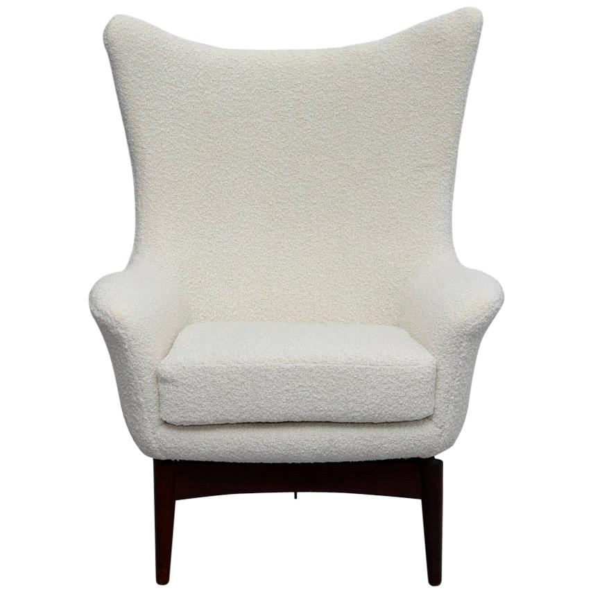 Danish Modern Recliner Lounge Chair by H.W. Klein For Sale