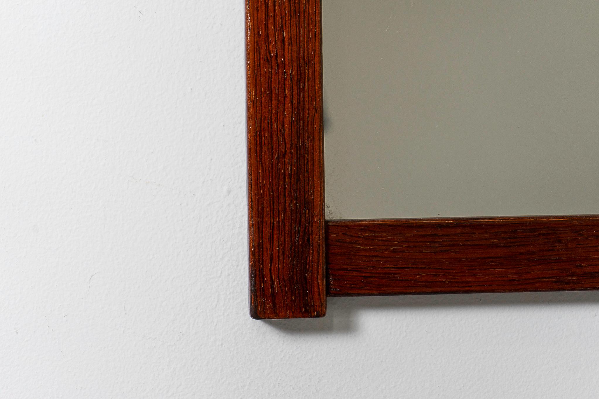 Scandinavian Modern Danish Modern Rectangular Rosewood Mirror  For Sale