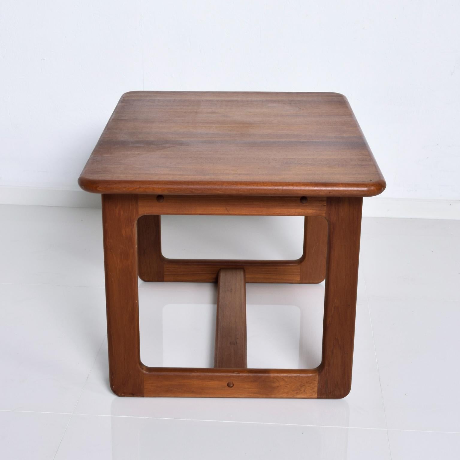 After Finn Juhl France & Son Organic Modern Side Tables Solid Teakwood Denmark  In Good Condition In Chula Vista, CA