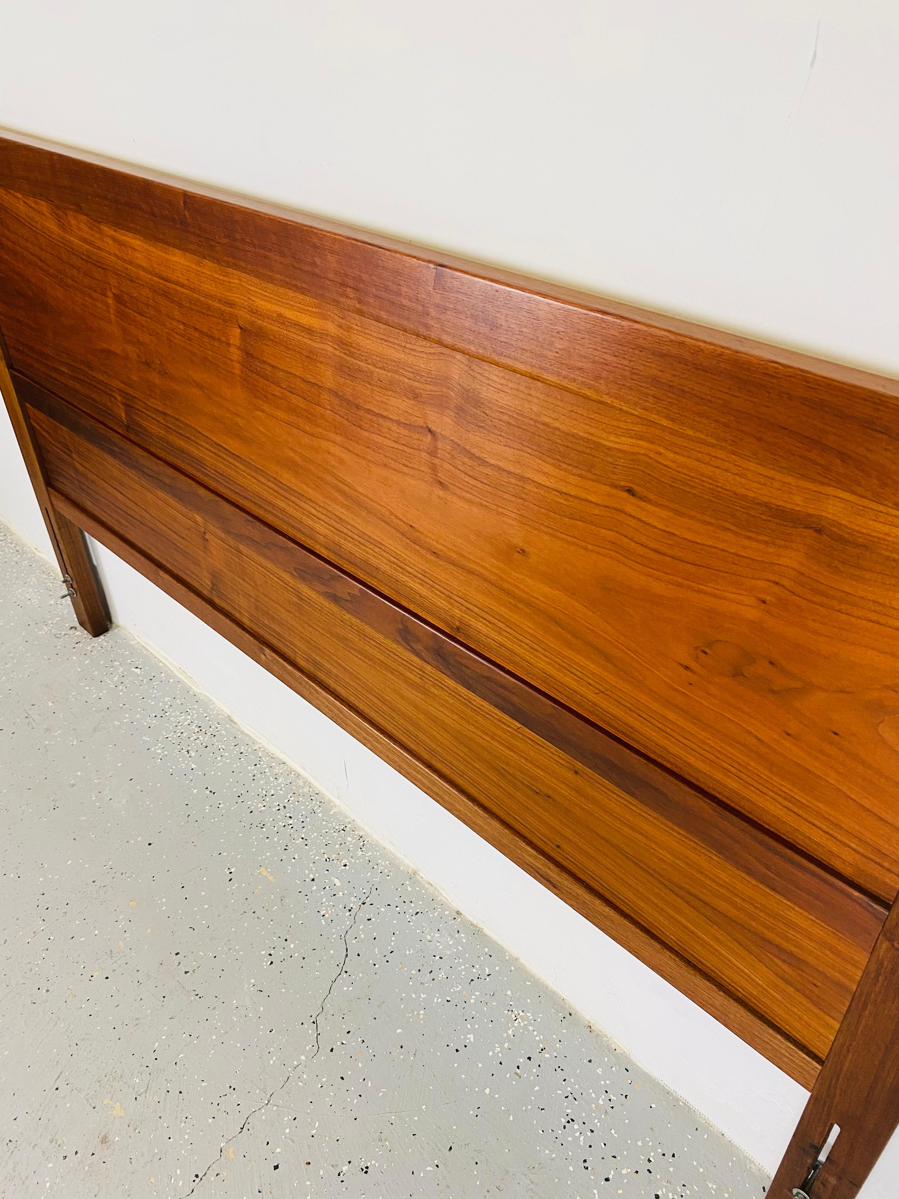 Danish Modern Reversible Cane and Teak Queen Headboard by Nils Jonsson In Good Condition In Raleigh, NC
