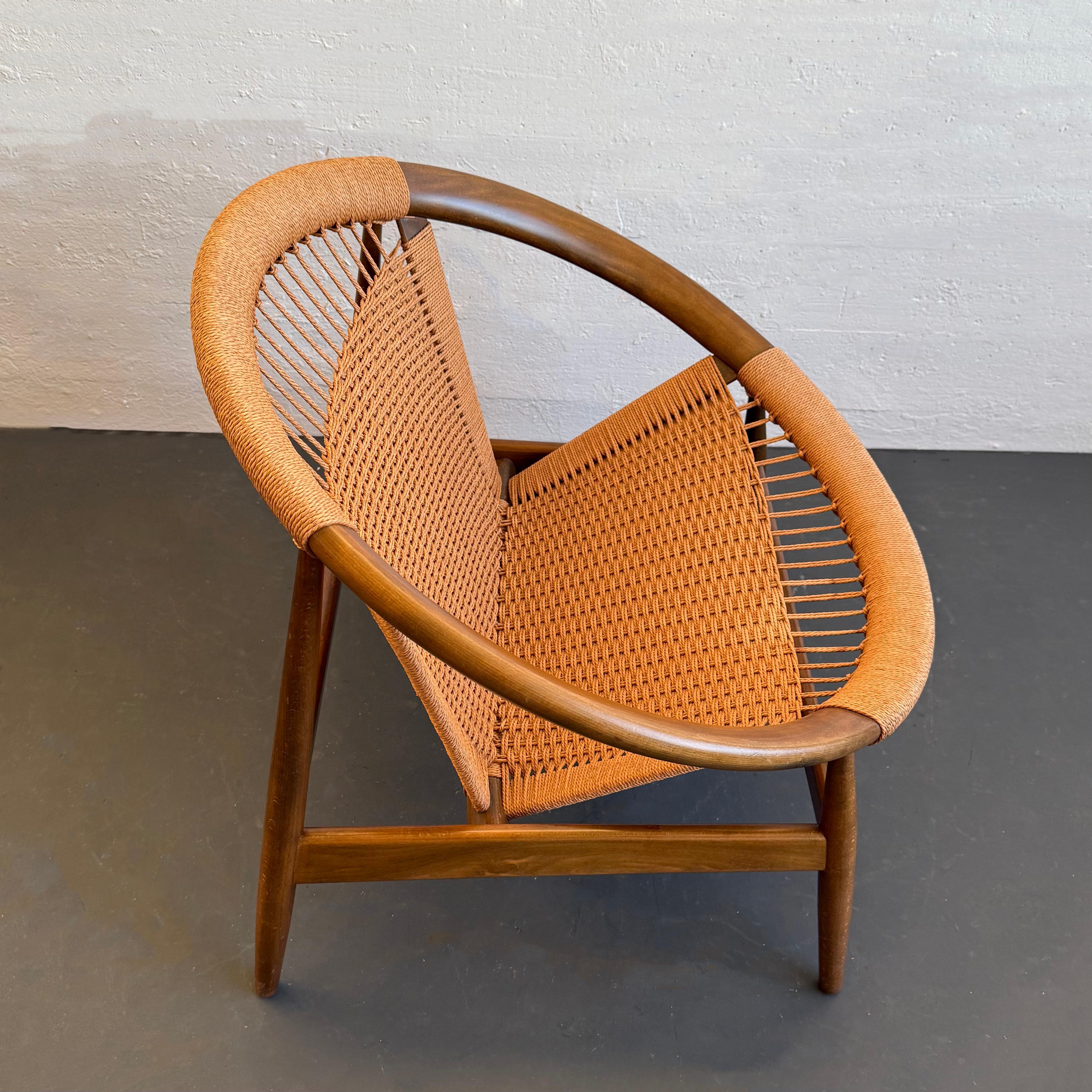 Danish Modern Ringstol Hoop Lounge Chair By Illum Wikkelso For Sale 3