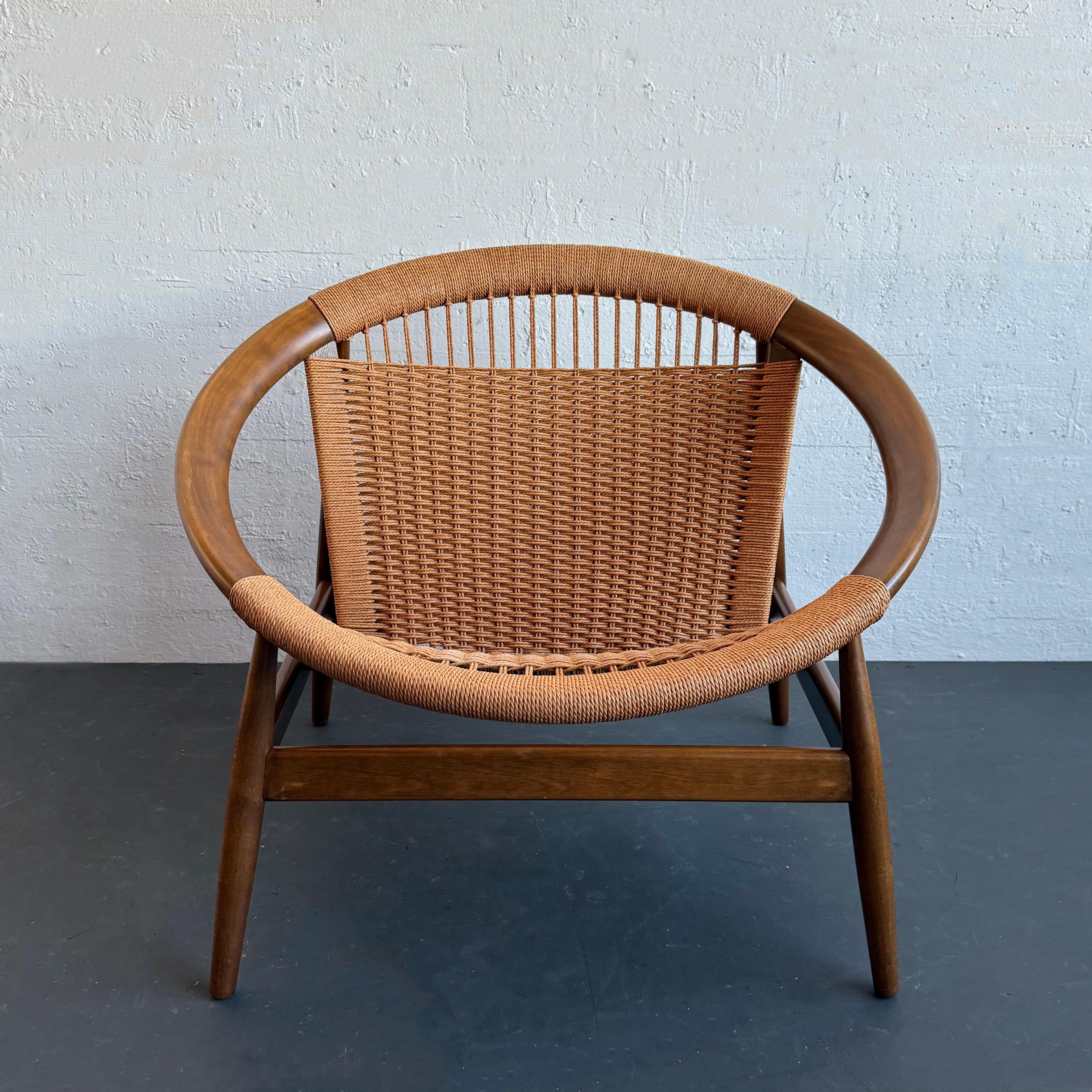 Scandinavian Modern Danish Modern Ringstol Hoop Lounge Chair By Illum Wikkelso For Sale