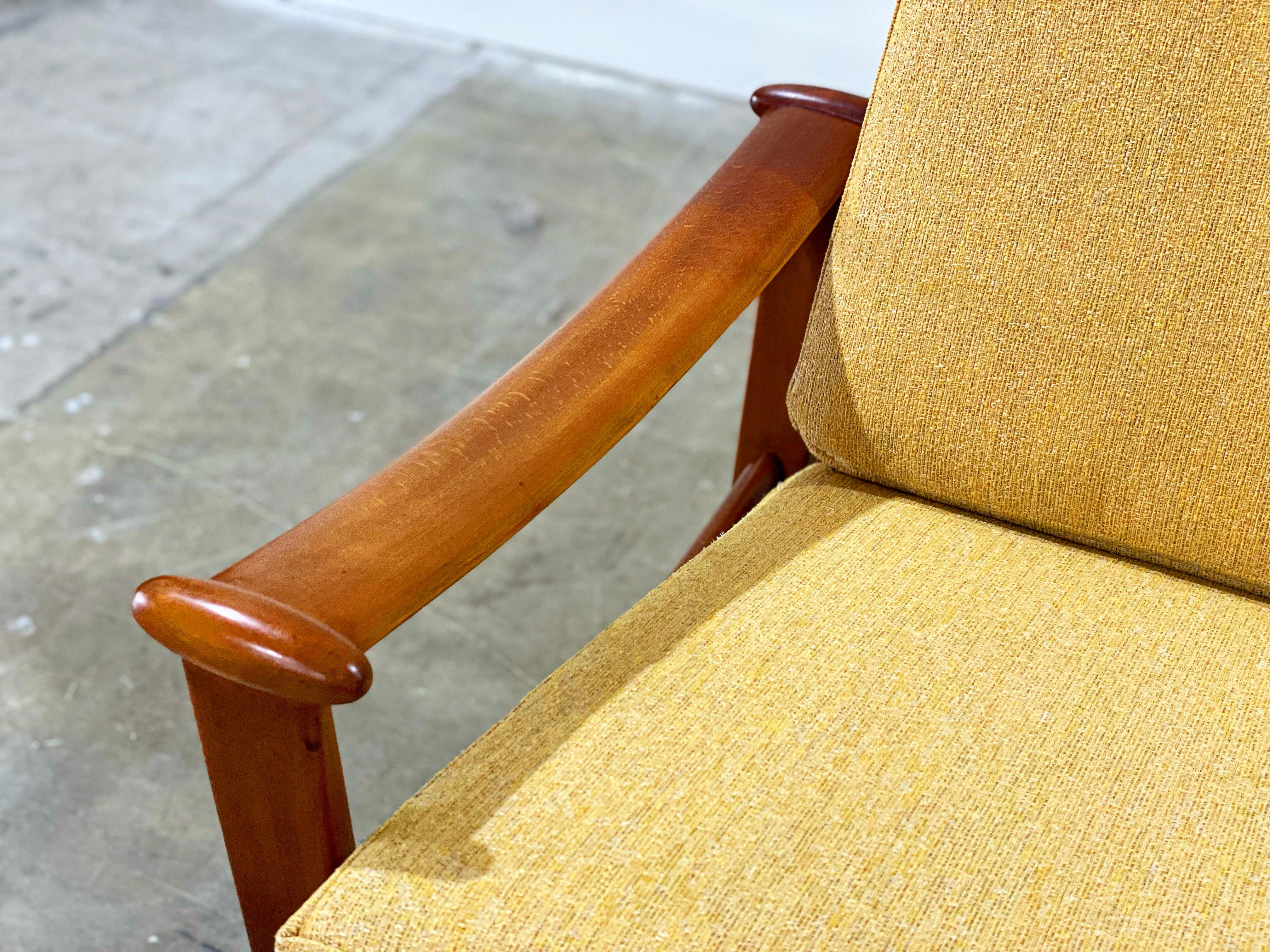 Danish Modern Rocking Chair by M. Nissen - Solid Teak Rocker - After Finn Juhl 3