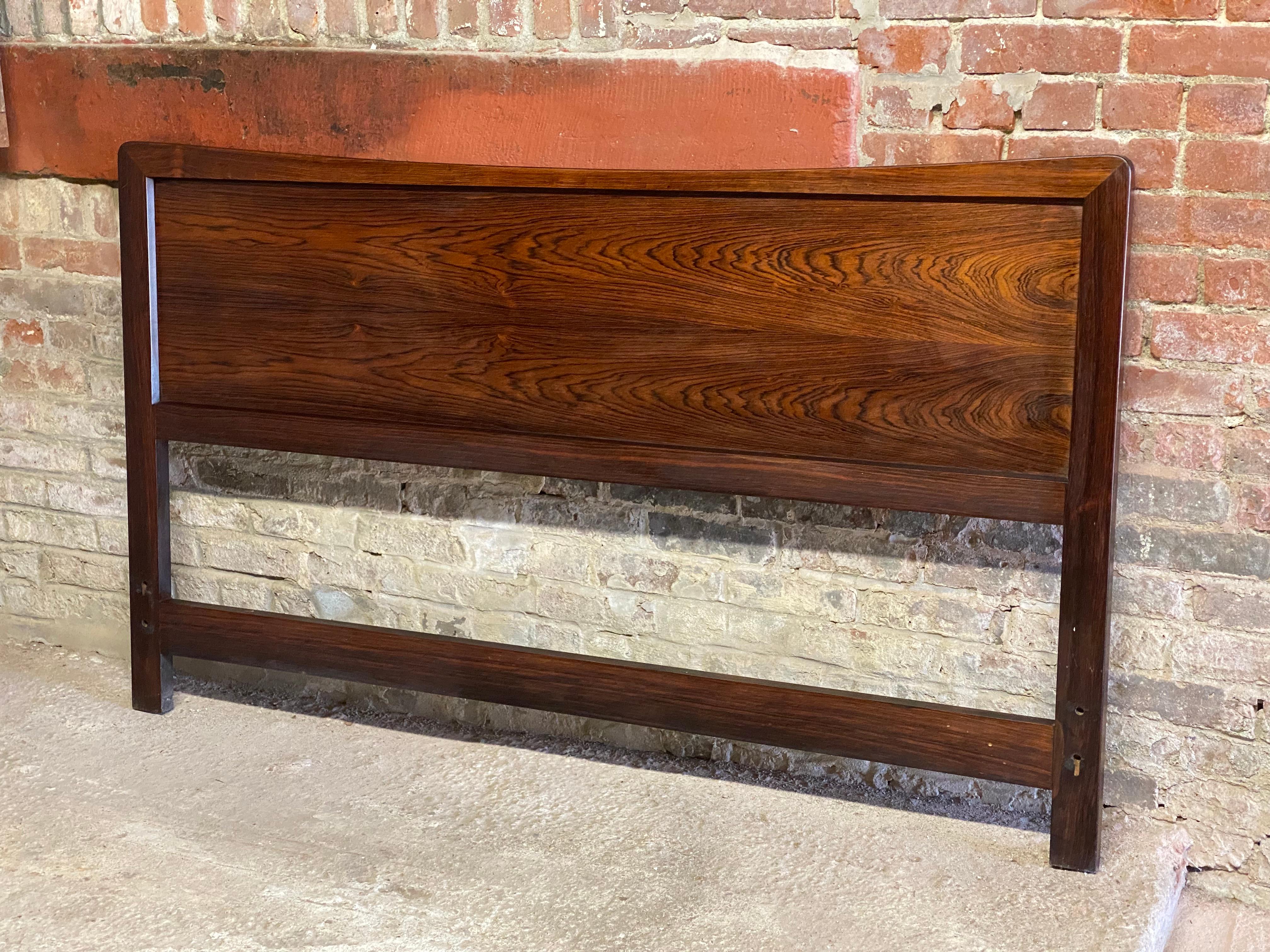 Danish Modern Rosewood and Cane Reversible Headboard In Good Condition In Garnerville, NY