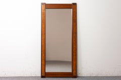 Danish Modern Rosewood and Copper Wall Mirror