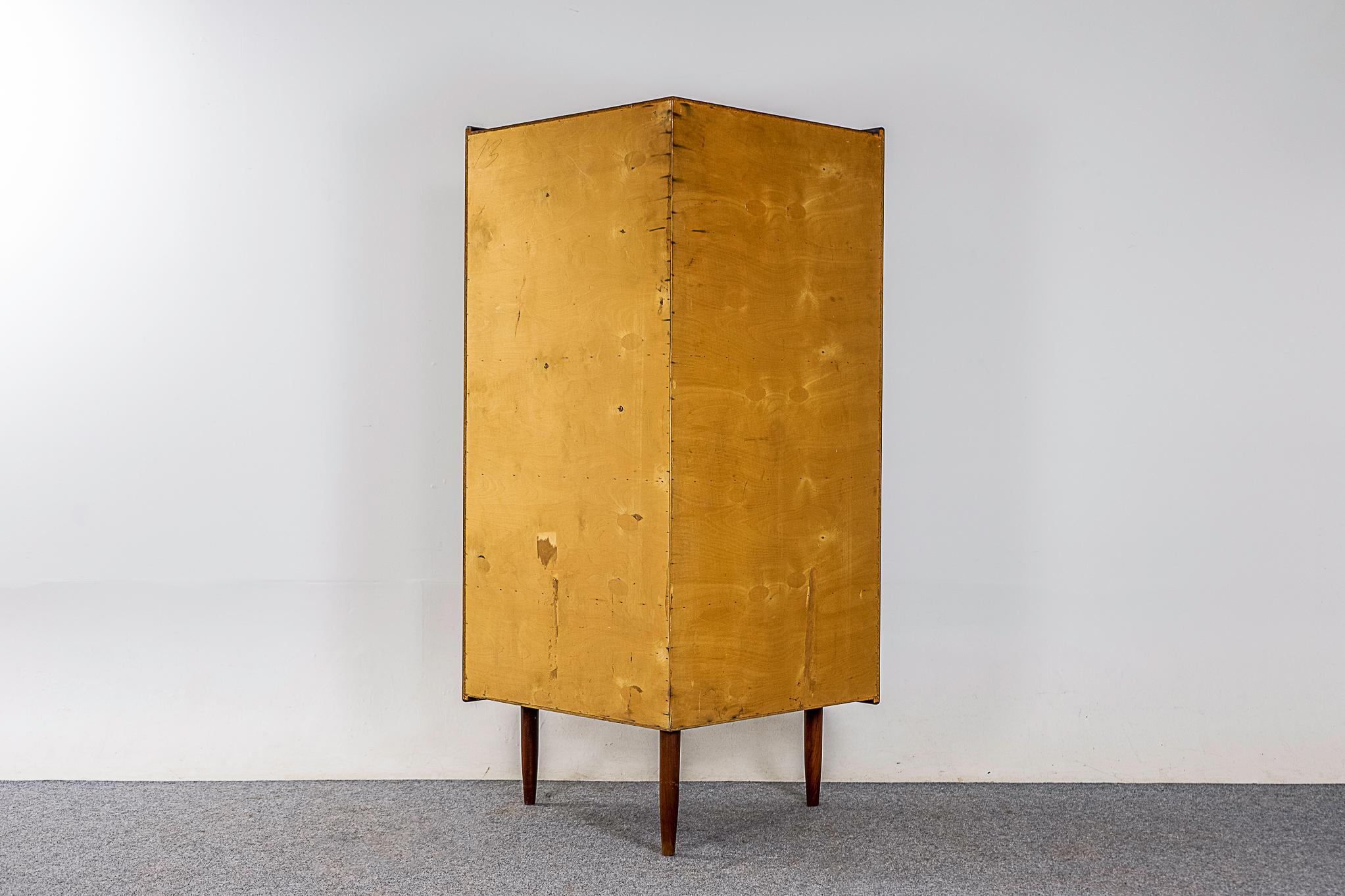 Danish Modern Rosewood and Glass Corner Cabinet 4