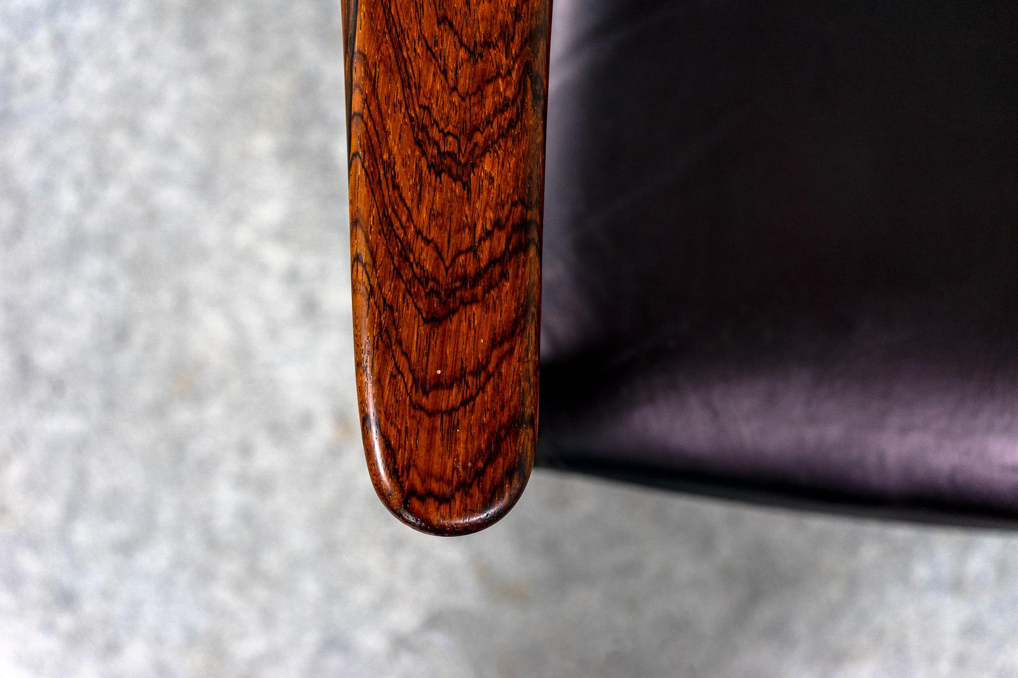 Danish Modern Rosewood Armchair by Kurt Olsen For Sale 6