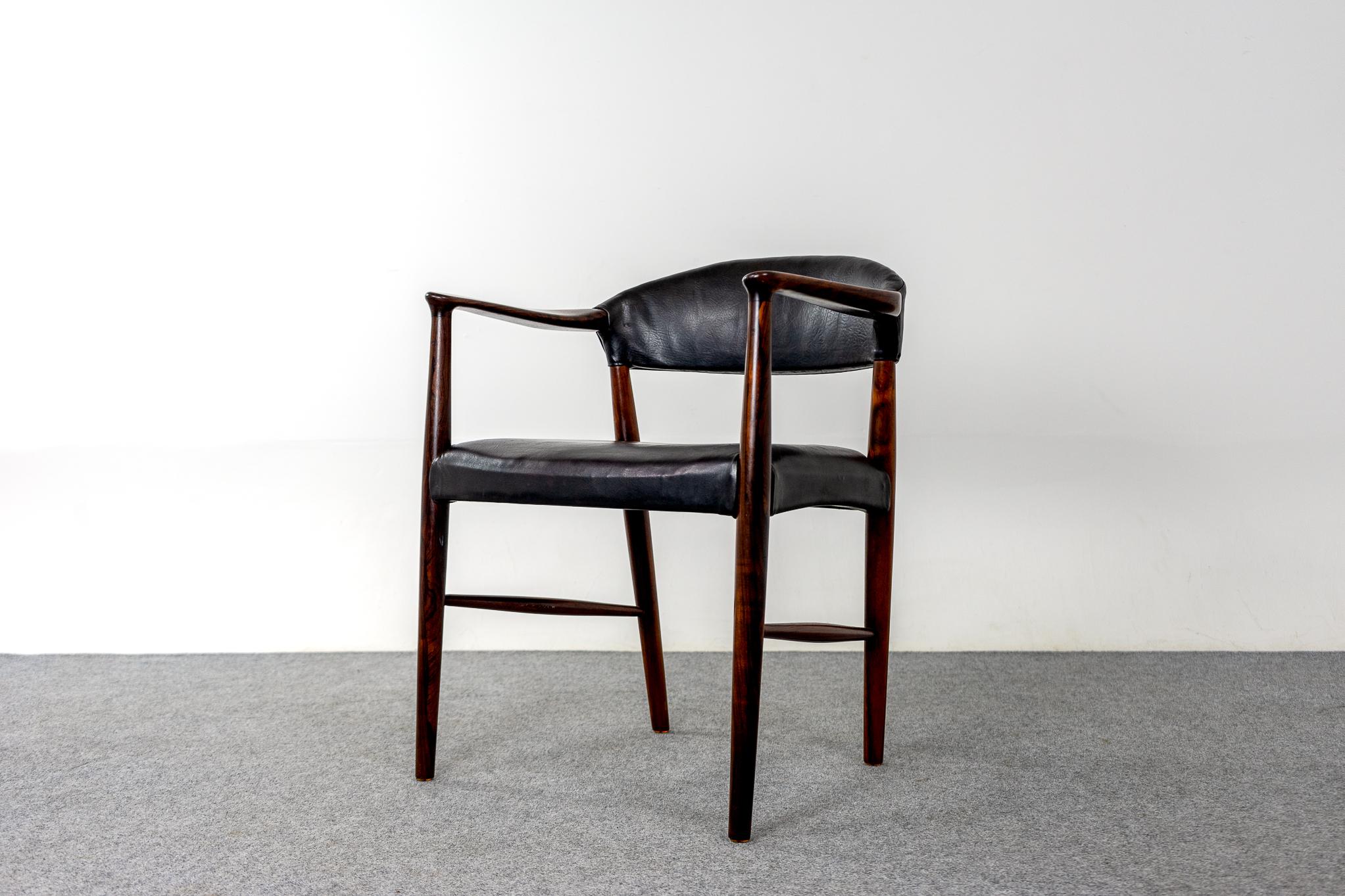 Scandinavian Modern Danish Modern Rosewood Armchair by Kurt Olsen For Sale