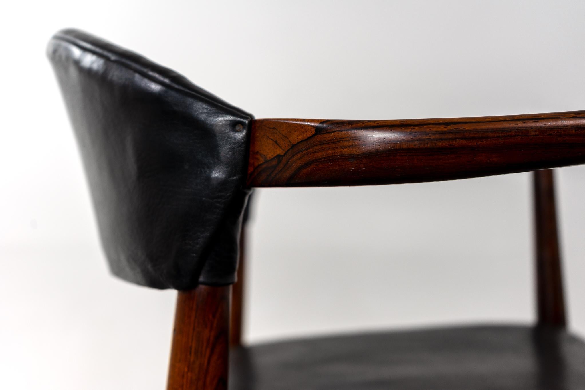 Danish Modern Rosewood Armchair by Kurt Olsen For Sale 3