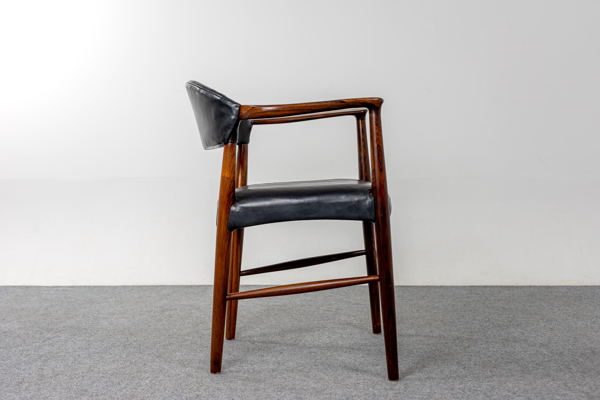 Danish Modern Rosewood Armchair by Kurt Olsen For Sale 4