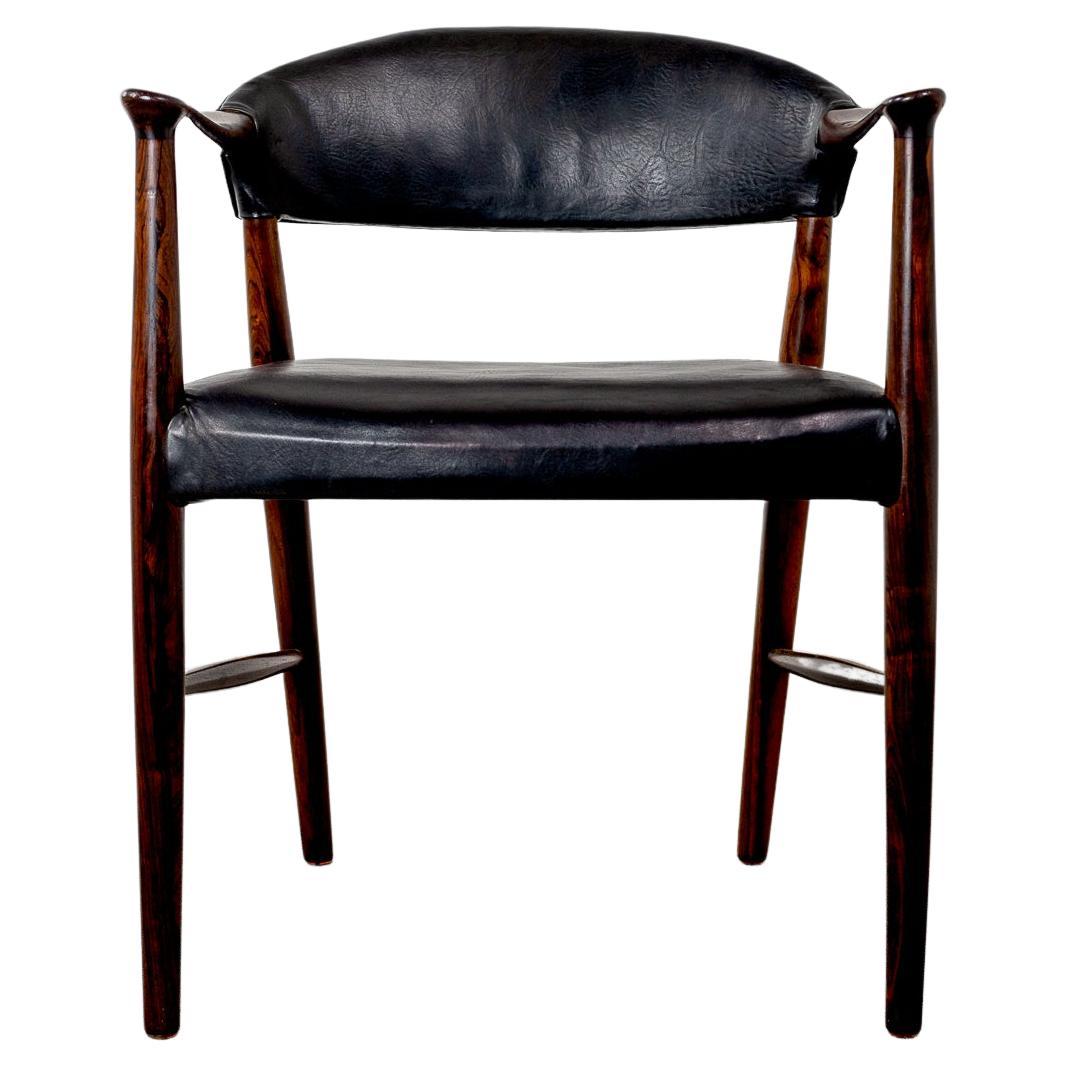Danish Modern Rosewood Armchair by Kurt Olsen For Sale