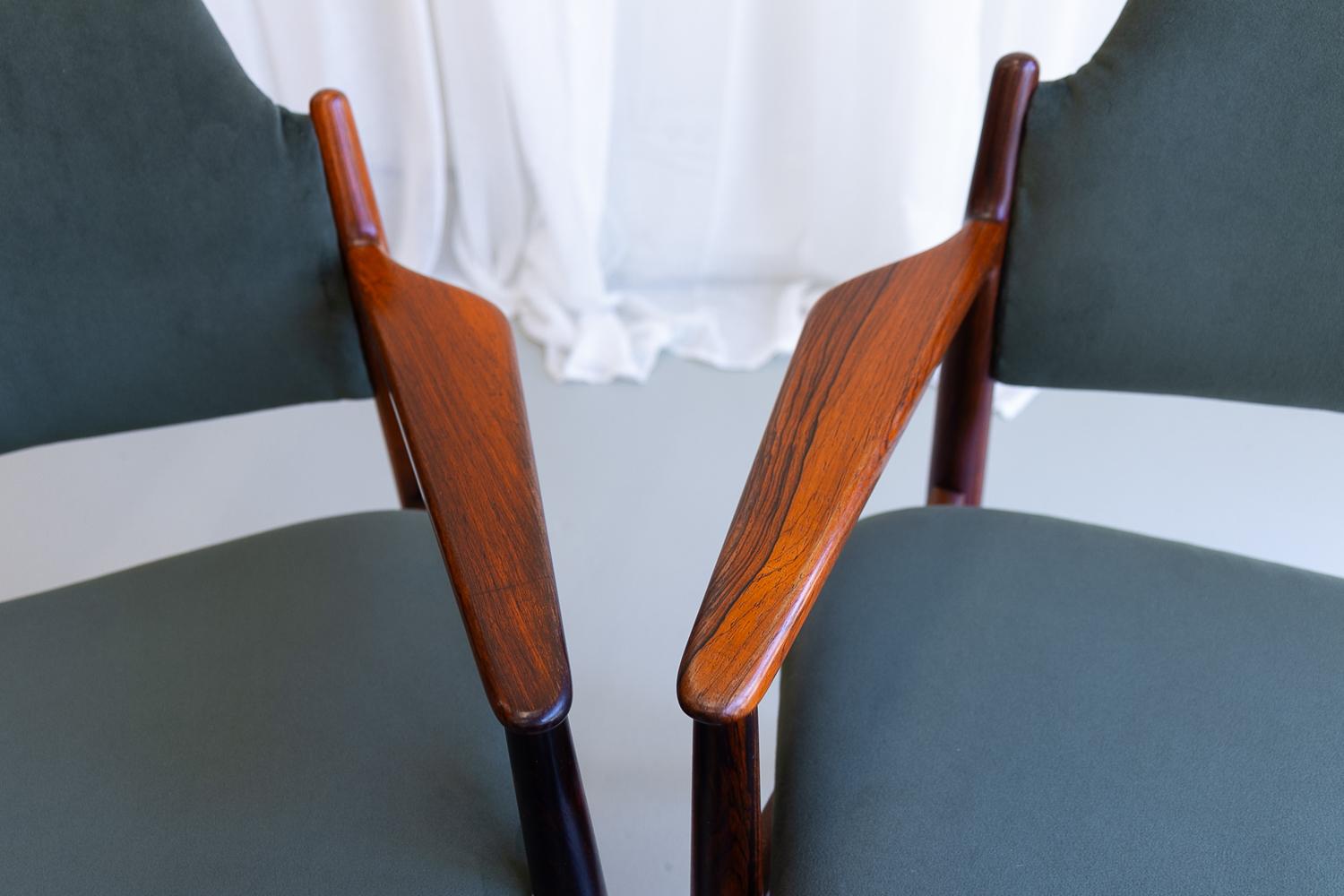 Poltrone moderne danesi in palissandro Model 62A di Arne Vodder, anni '60. Set di 2. in vendita 7