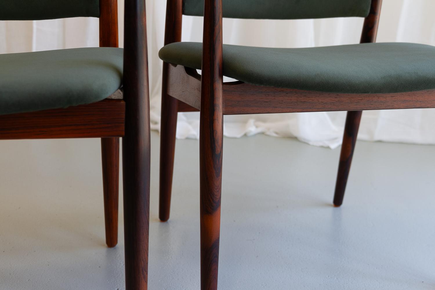Poltrone moderne danesi in palissandro Model 62A di Arne Vodder, anni '60. Set di 2. in vendita 9