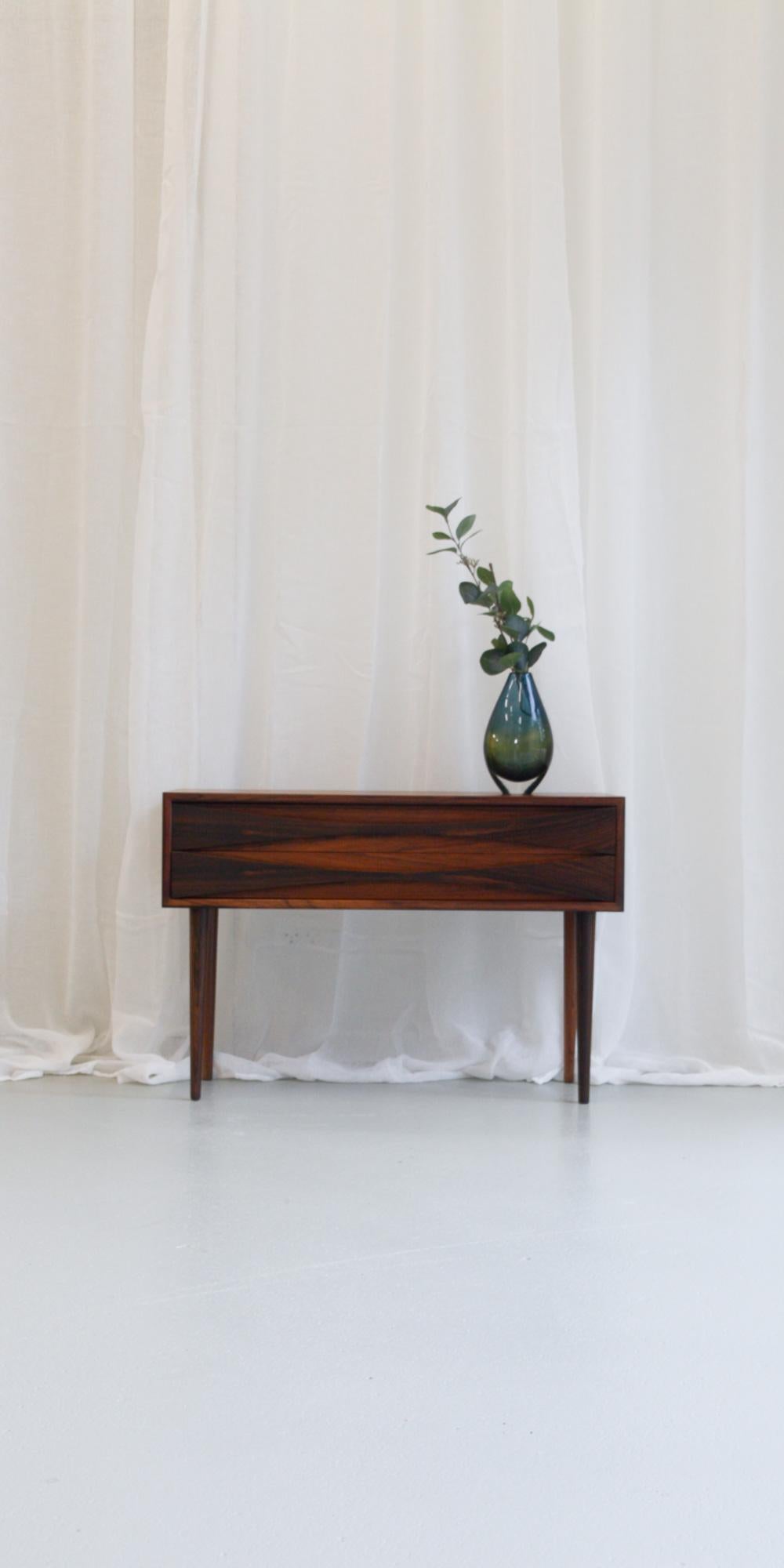 Danish Modern Rosewood Bedside Chest by Niels Clausen for NC Møbler, 1960s. For Sale 9
