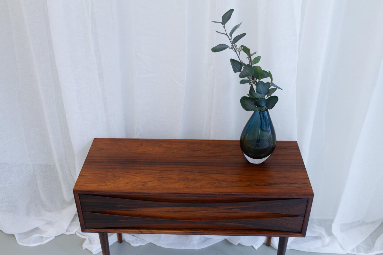 Danish Modern Rosewood Bedside Chest by Niels Clausen for NC Møbler, 1960s. For Sale 12